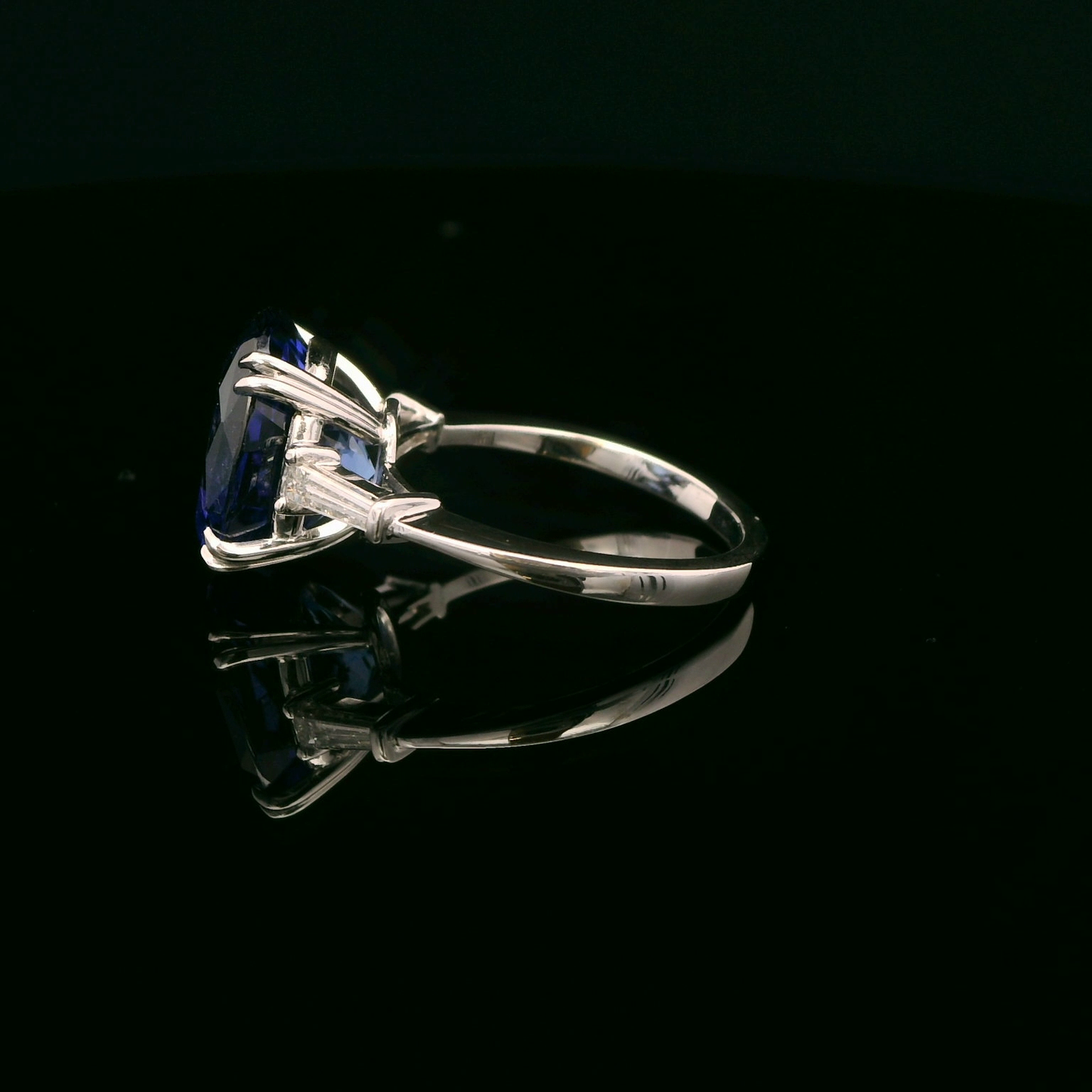 Tanzanite-Baguette Diamond Ring