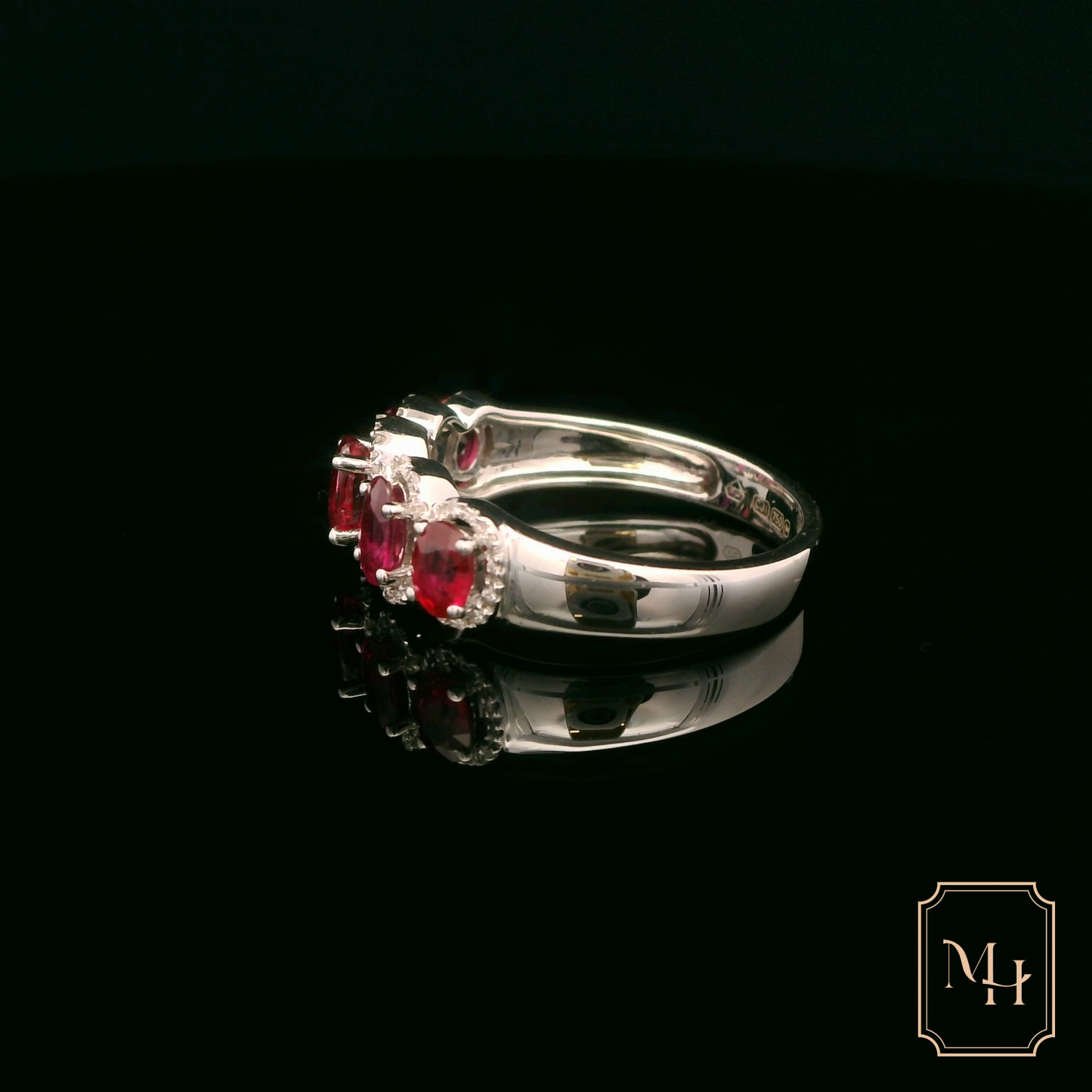 Five-Stone Ruby Diamond Ring
