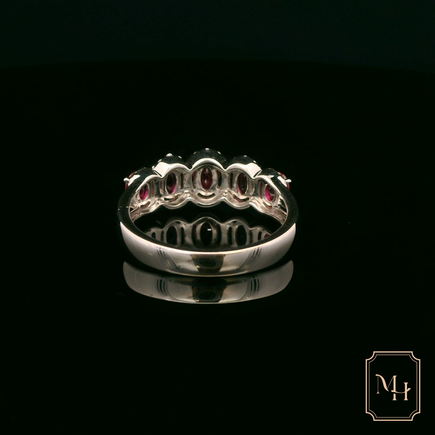 Five-Stone Ruby Diamond Ring