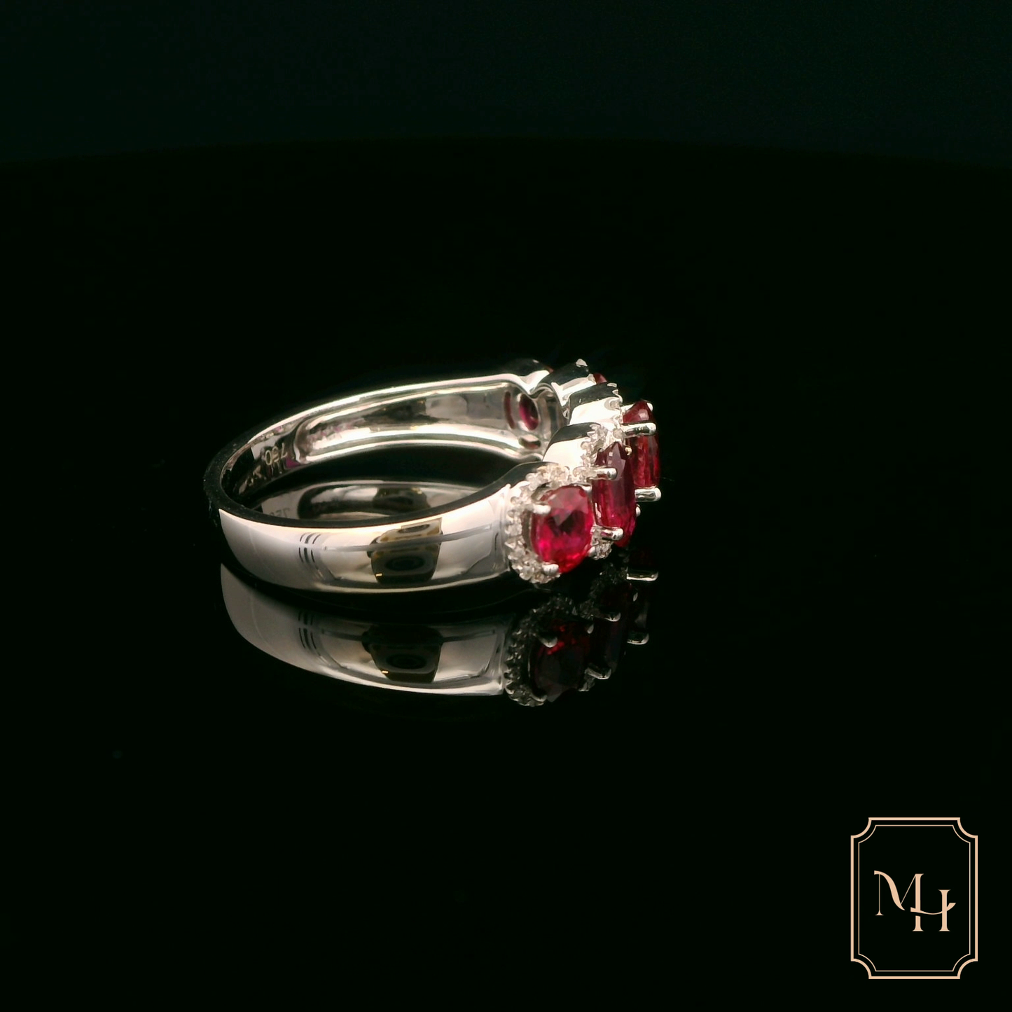 Five-Stone Ruby Diamond Ring