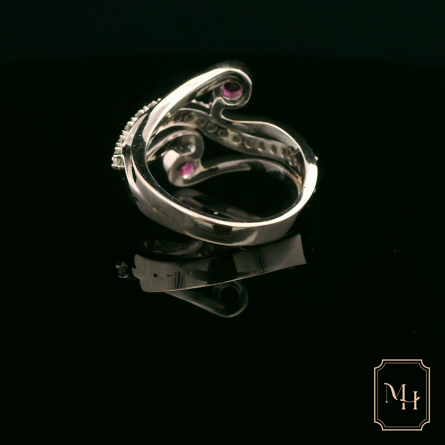 Sapphire & Diamond Twist Ring