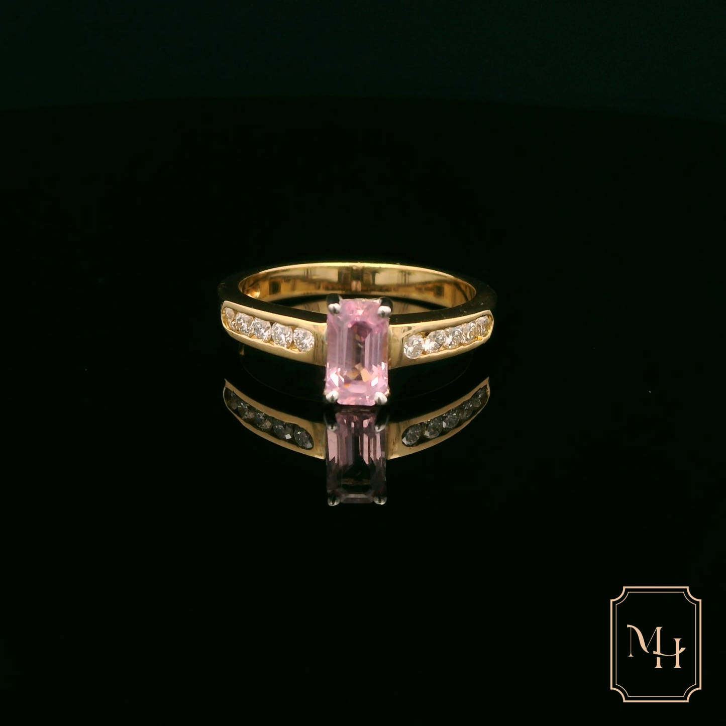 Pink-Sapphire Engagement Ring