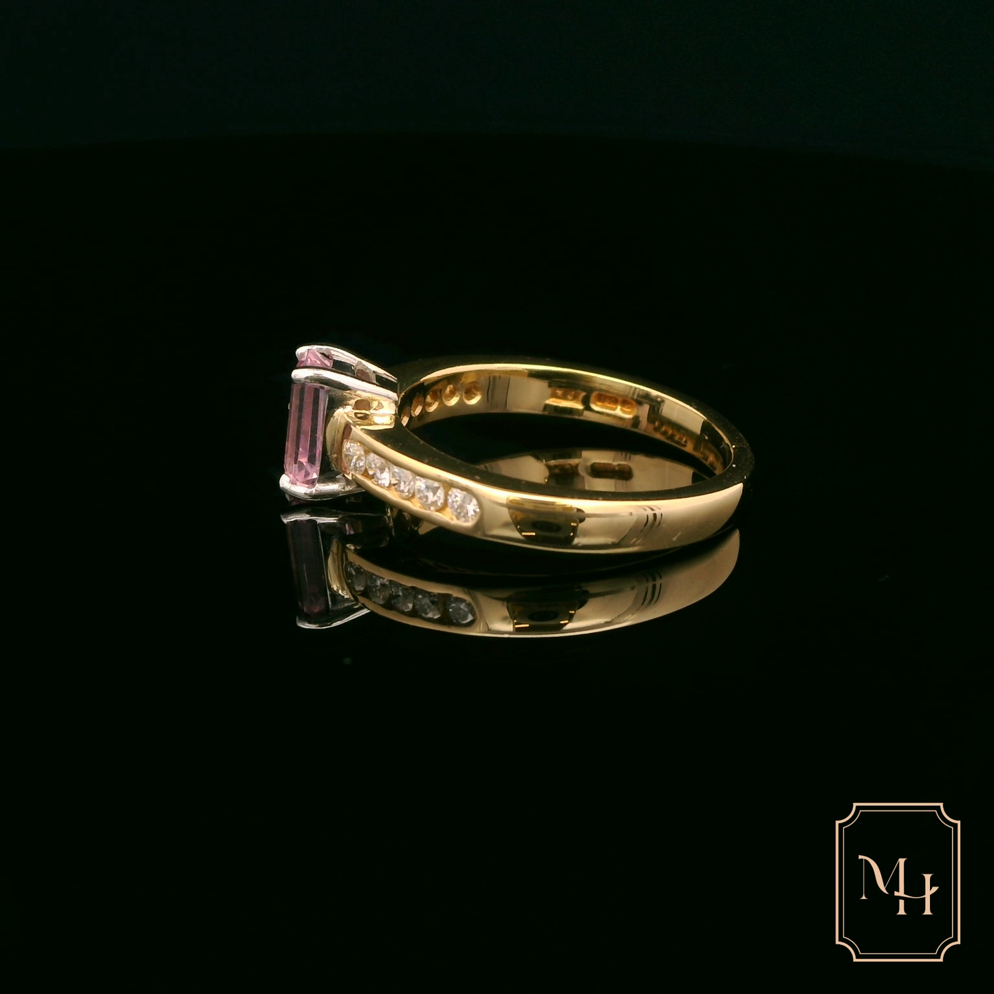 Pink-Sapphire Engagement Ring