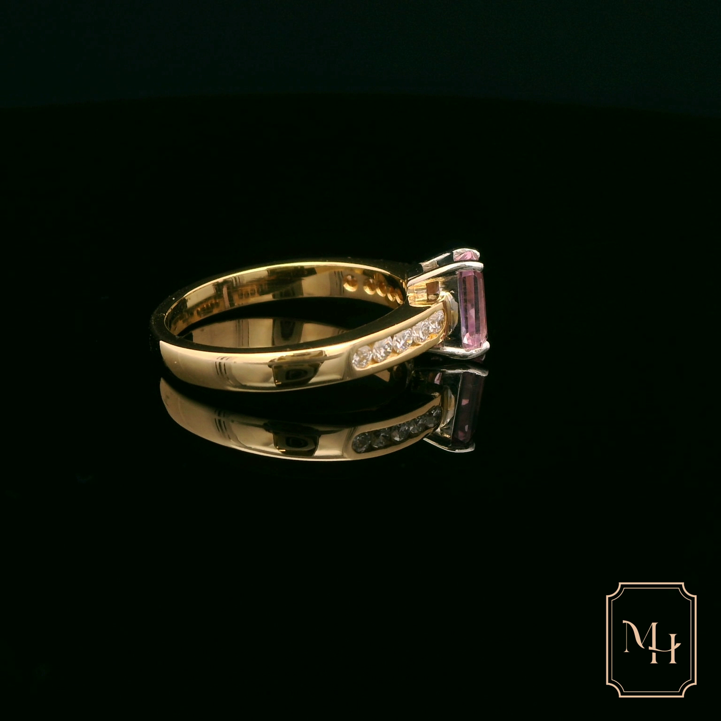 Pink-Sapphire Engagement Ring