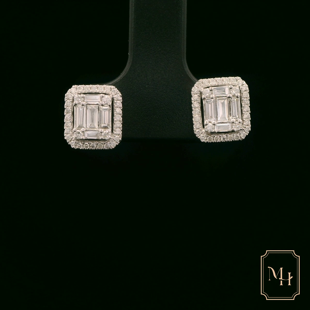Emerald-Cut Diamond Earrings