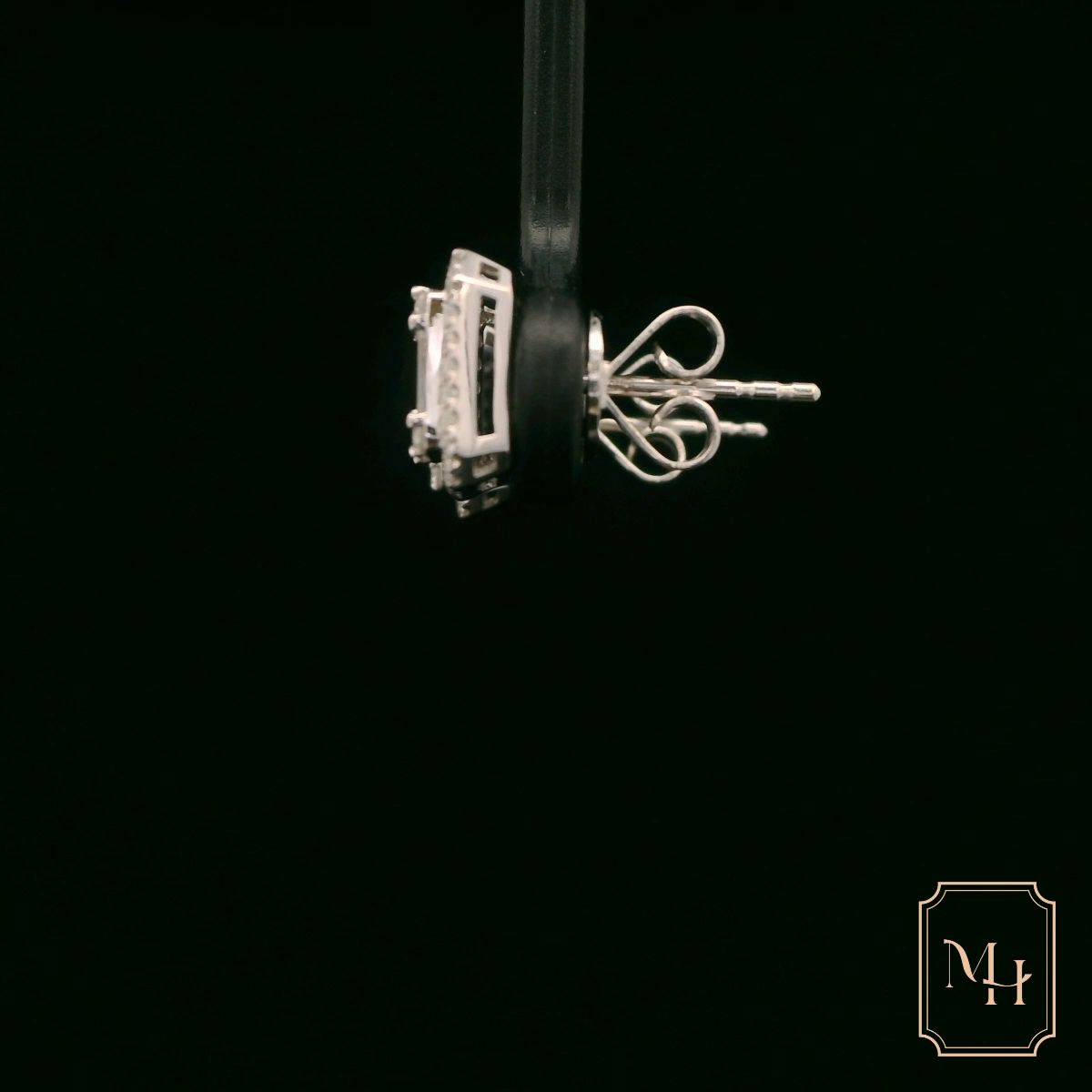 Emerald-Cut Diamond Earrings