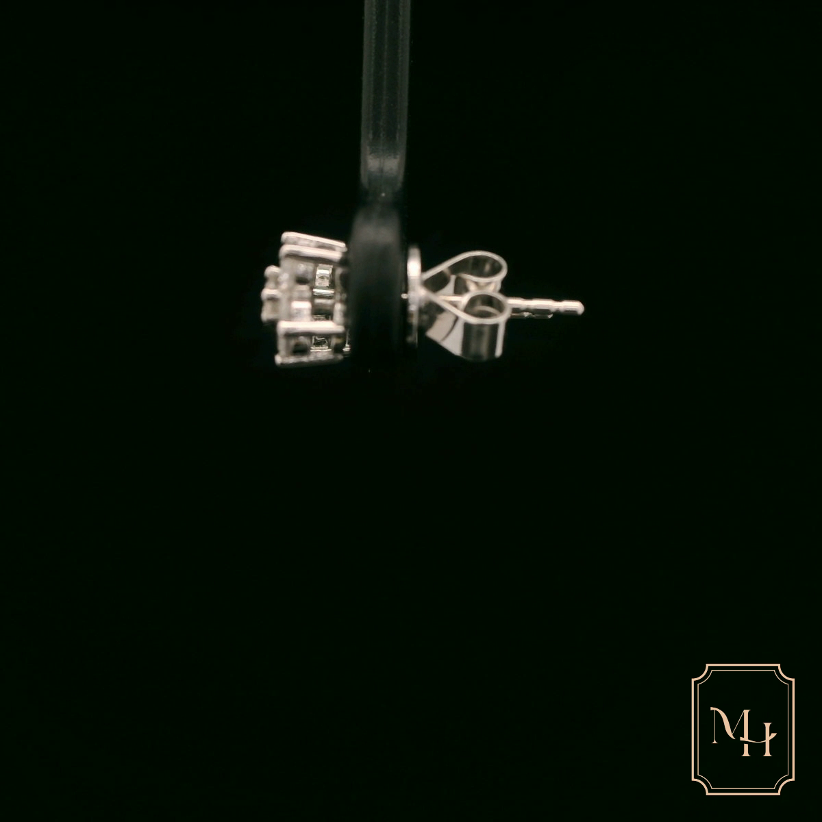 Five-Petal Floral Diamond Earrings