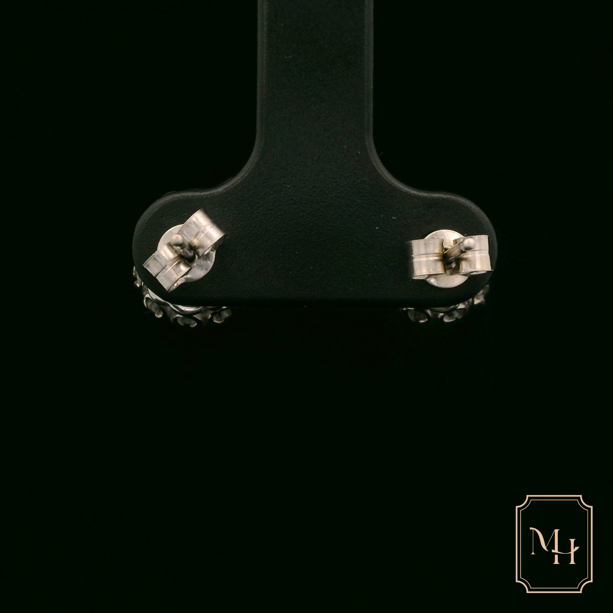 Floral-Studded Diamond Earrings