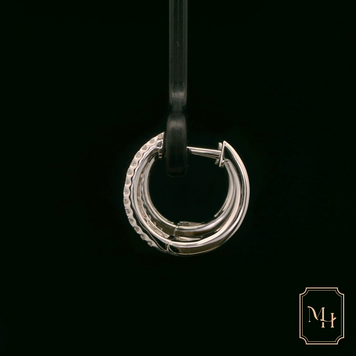 Elegant Diamond Hoop Earrings