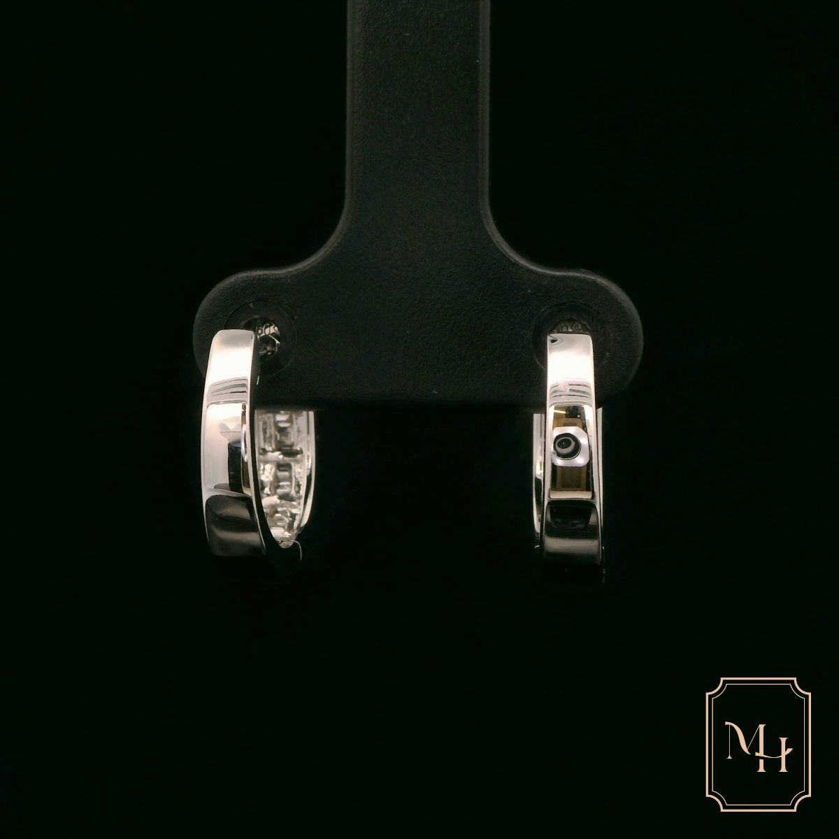 Elegant Diamond Hoop Earrings