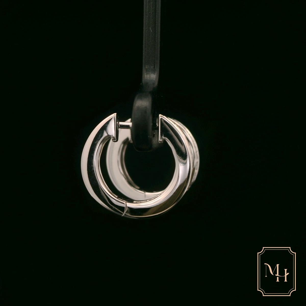 Channel Diamond Huggie Earrings
