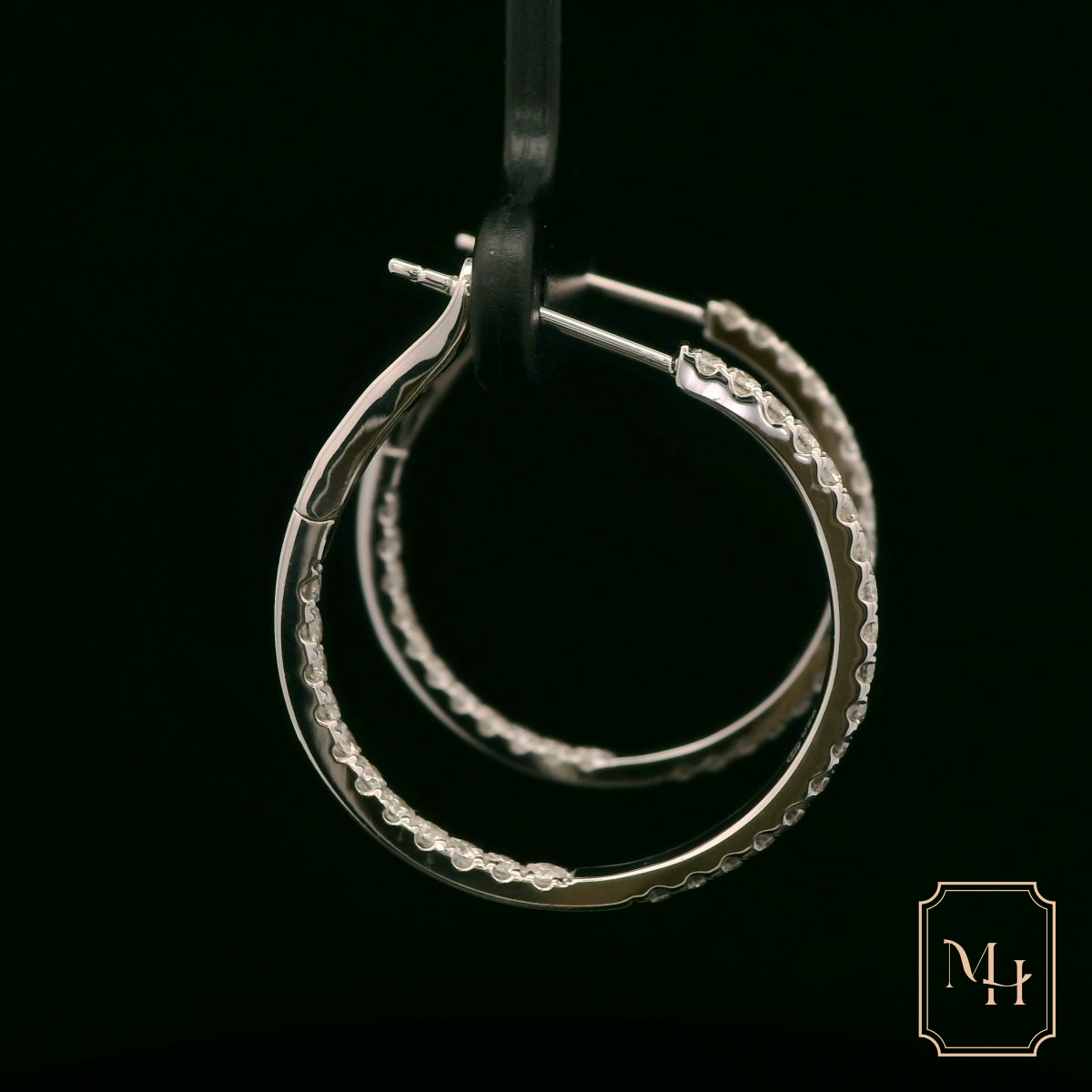 Diamond Hoop Earrings