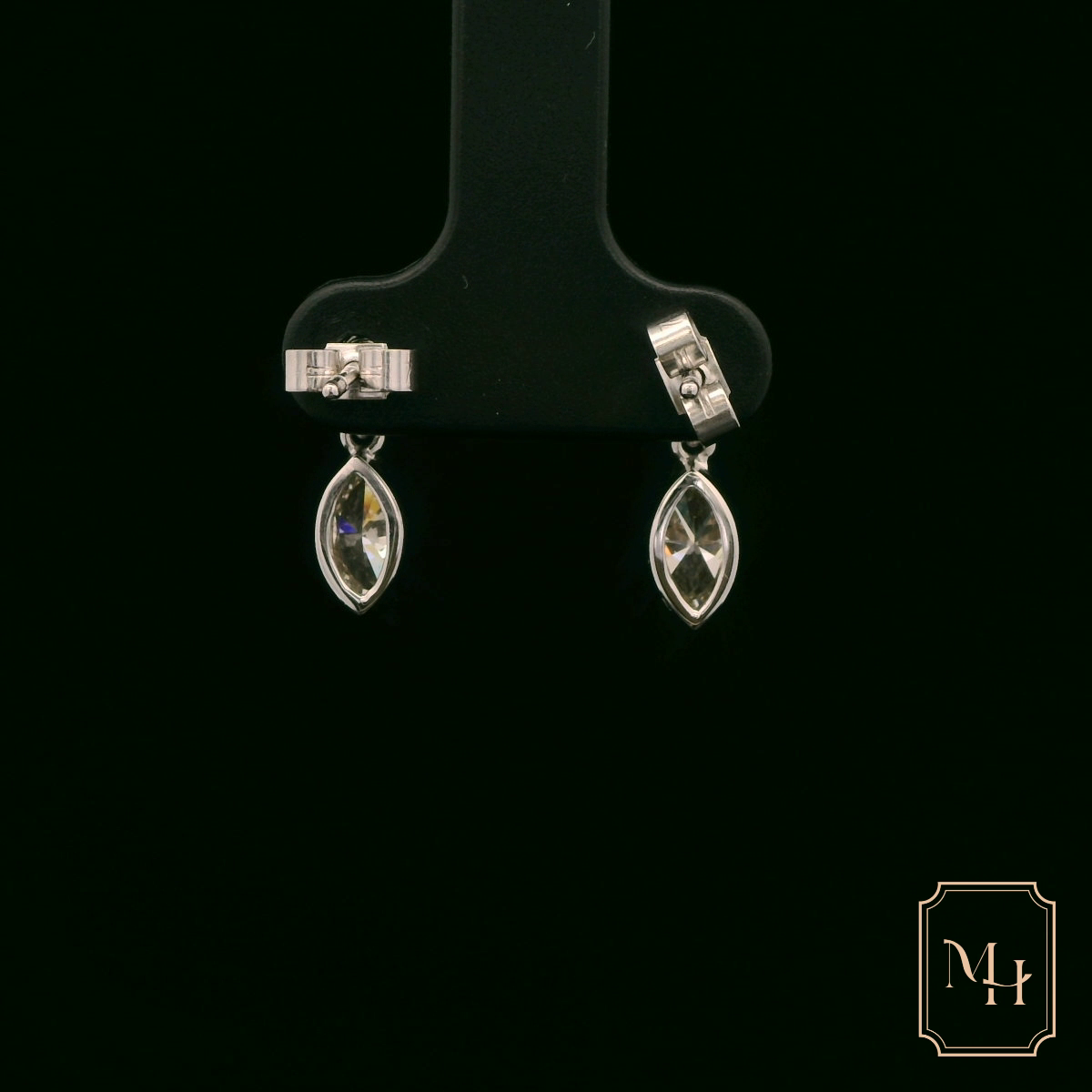 Diamond Marquise-Drop Earrings