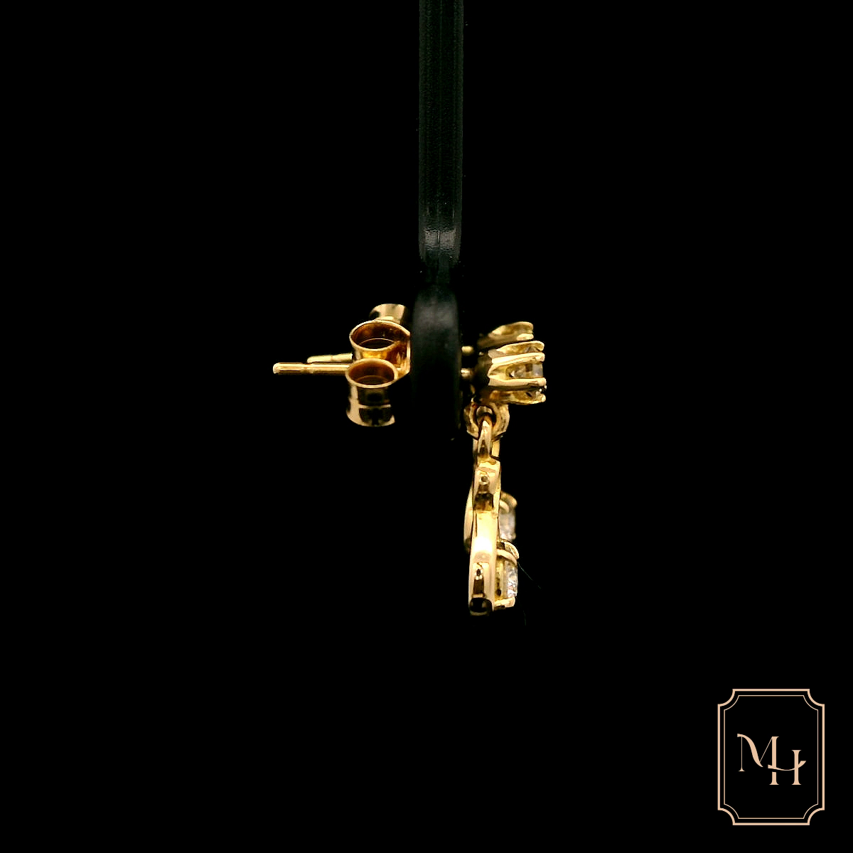 Gold & Diamond Infinity Earrings