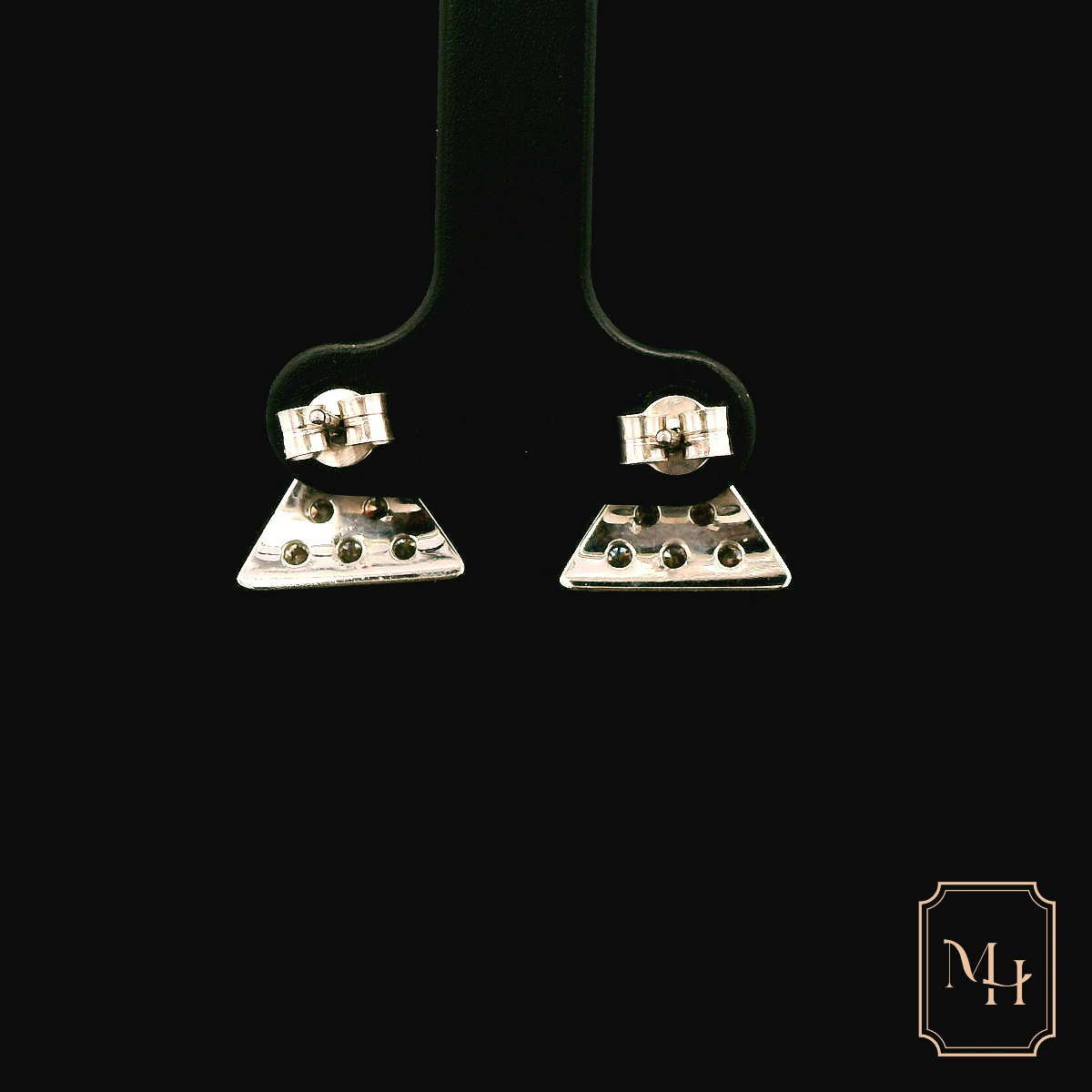 Diamond Pyramid Earrings