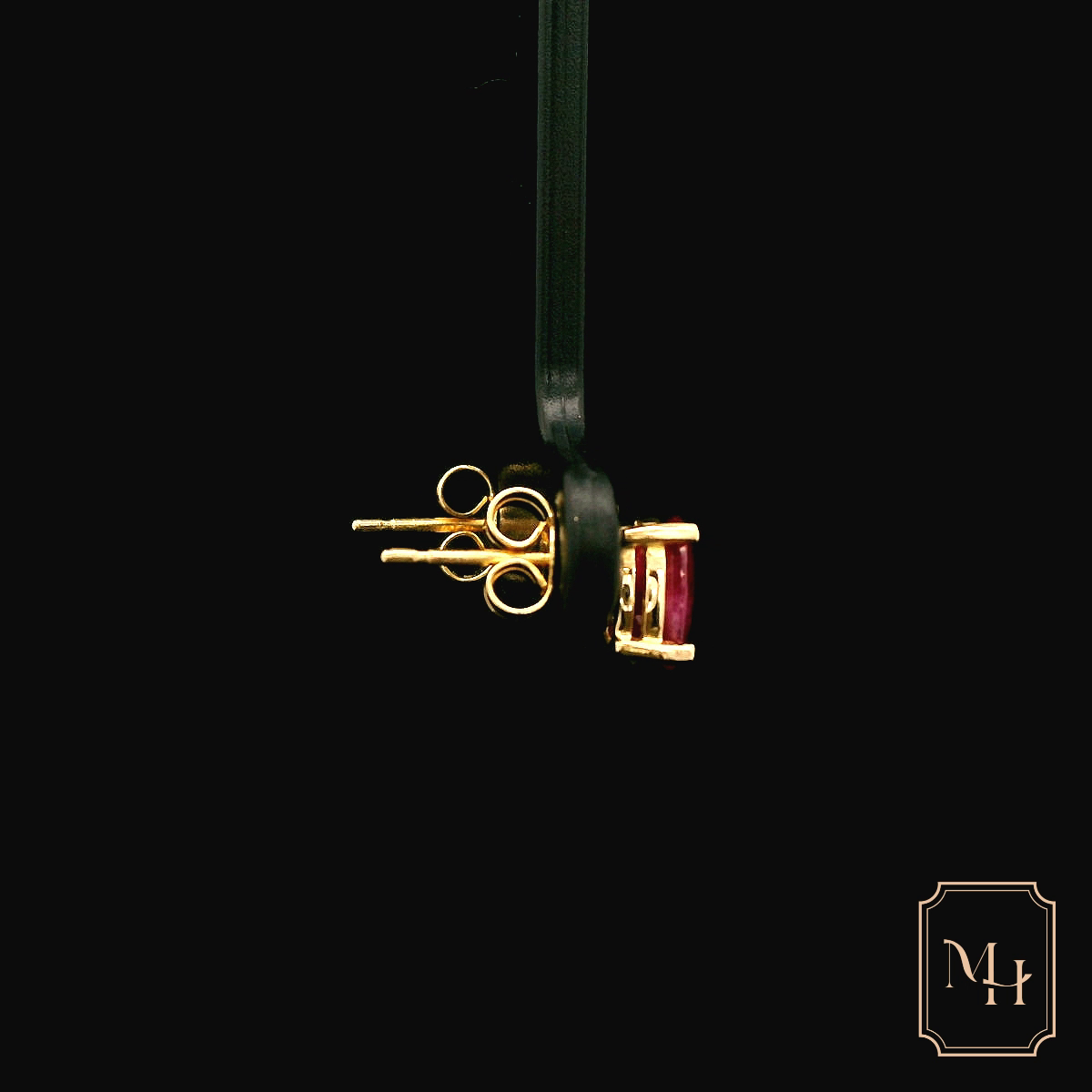 Solitaire Ruby Stud Earrings