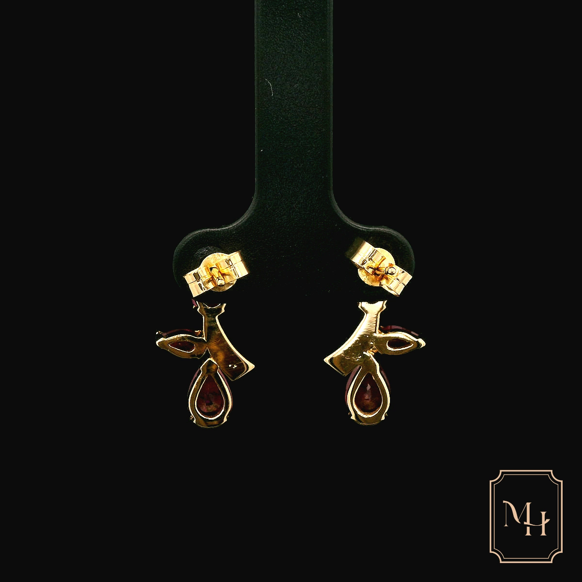 Ruby & Diamond Drop Earrings