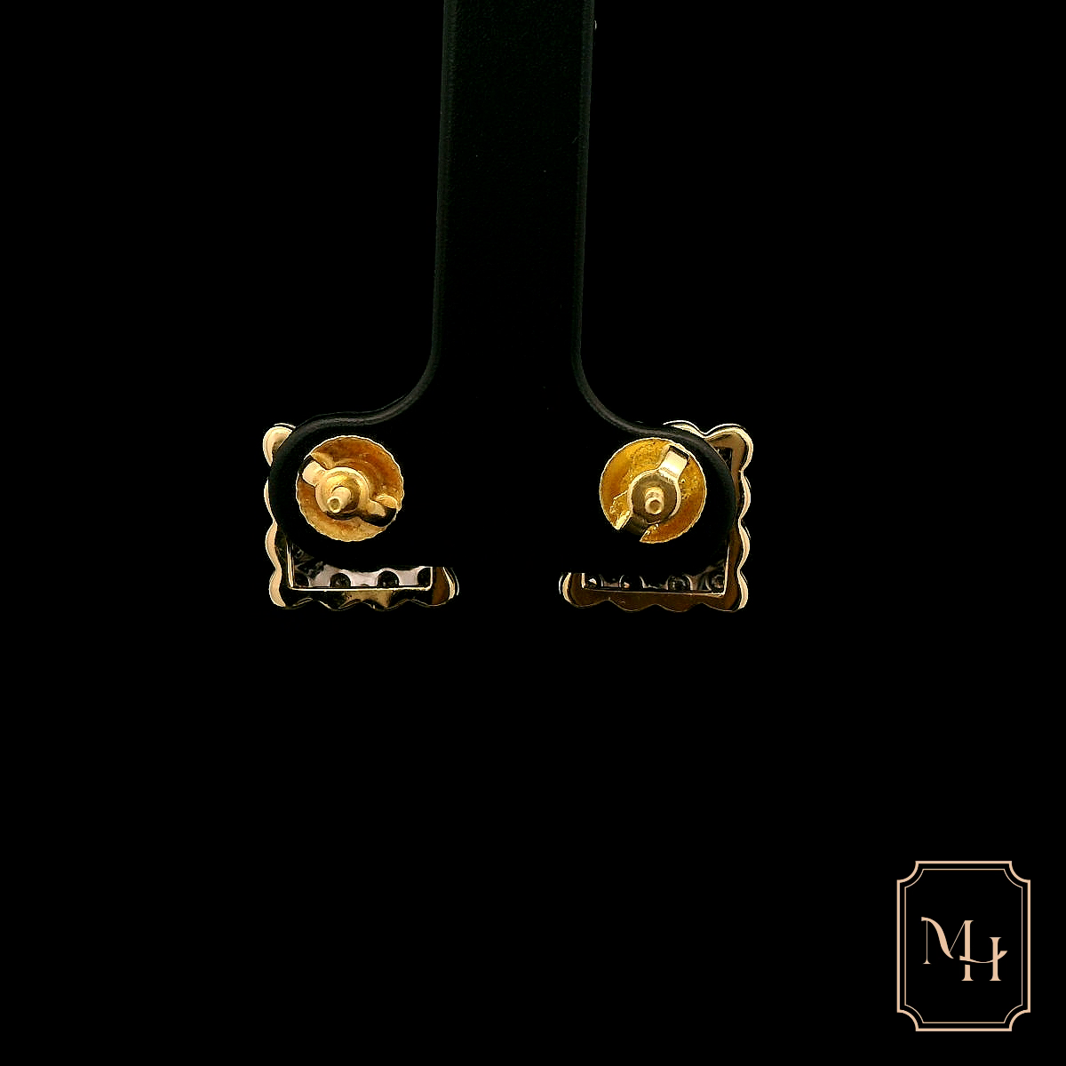 Princess-Cut Sapphire Diamond Earrings