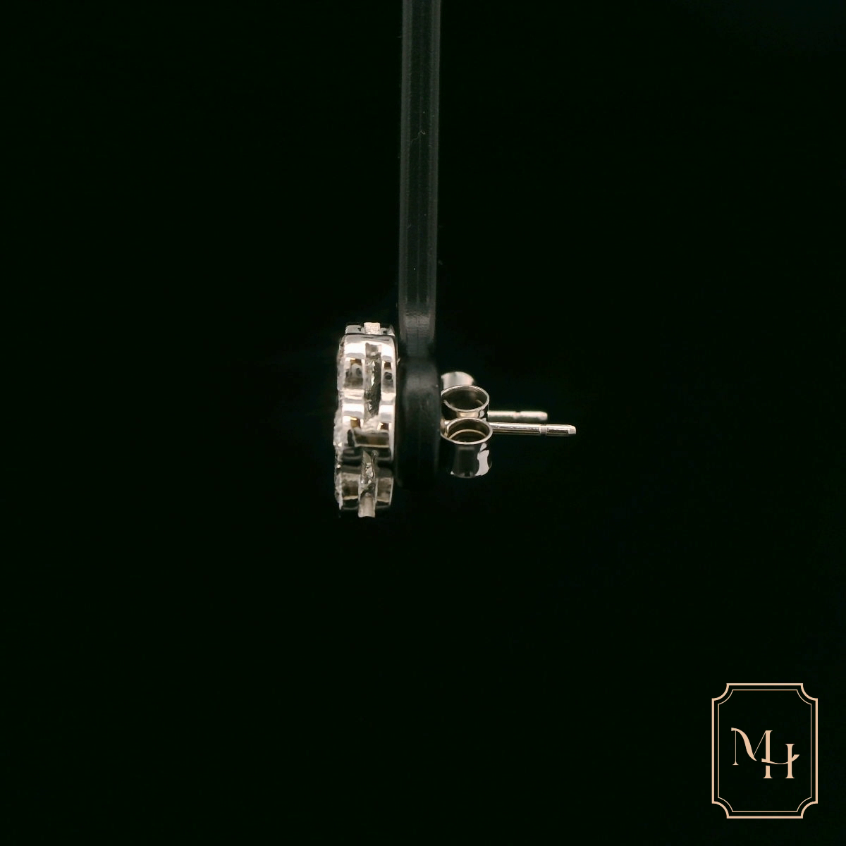 Diamond Floral Earrings