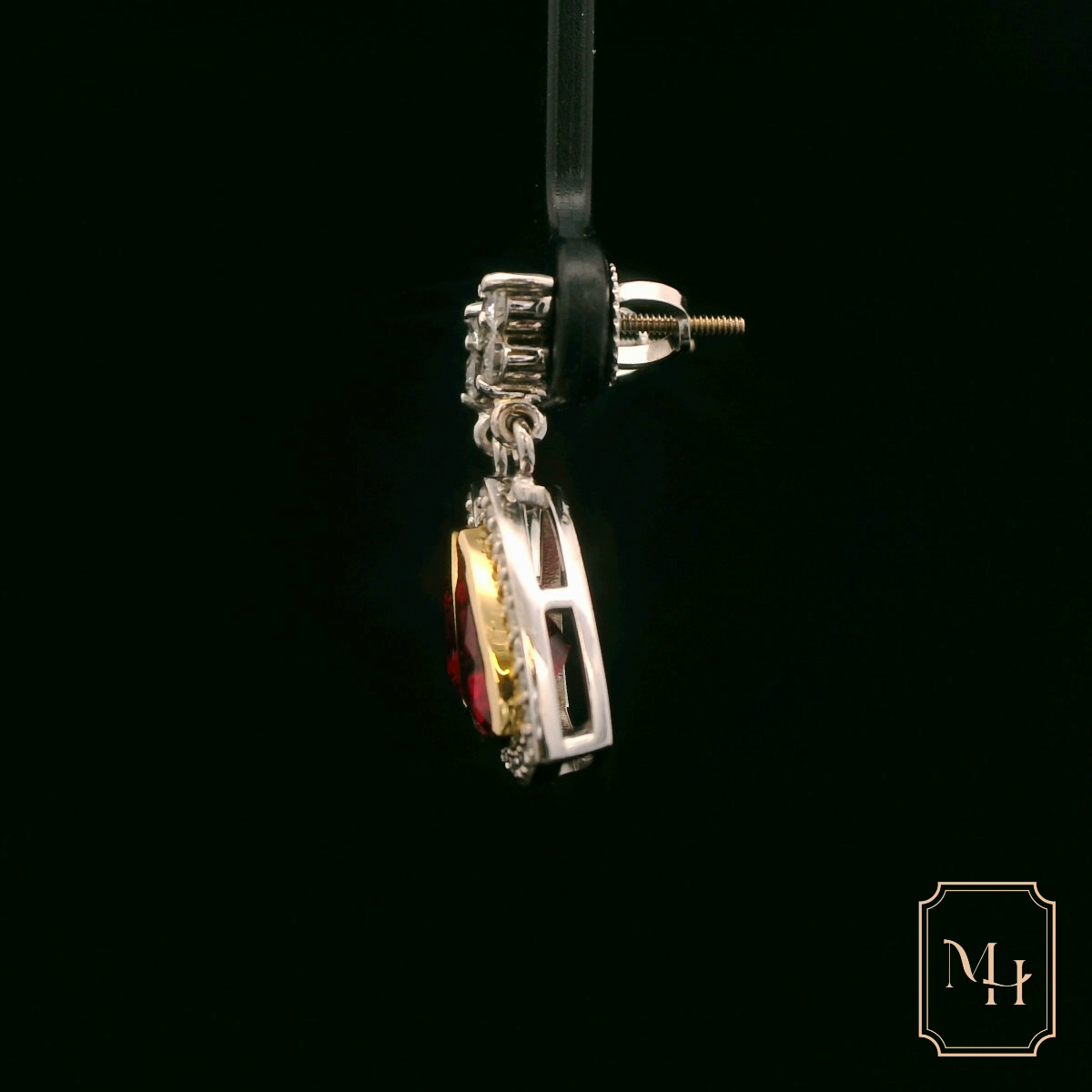 Tourmaline & Diamond Drop Earrings