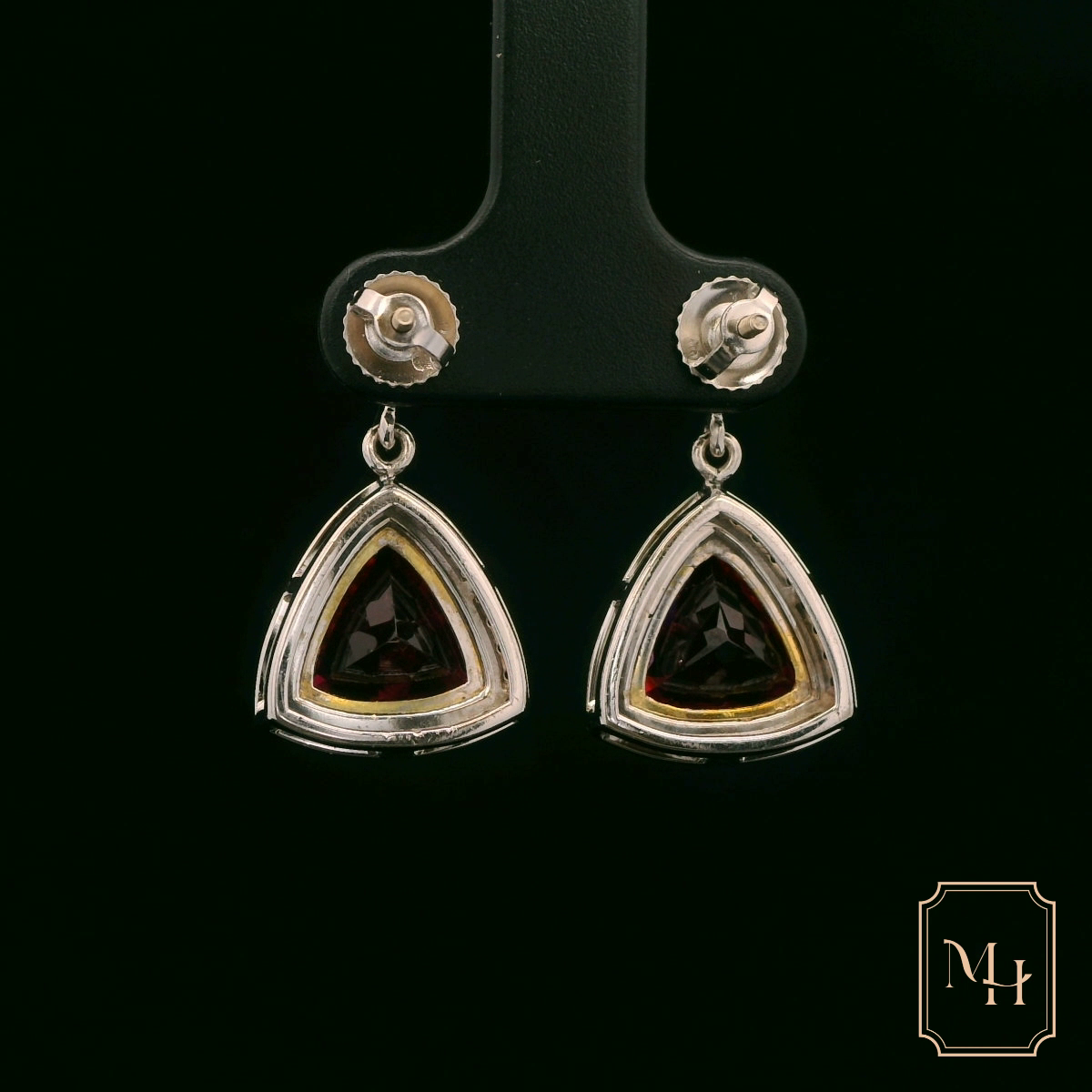 Tourmaline & Diamond Drop Earrings