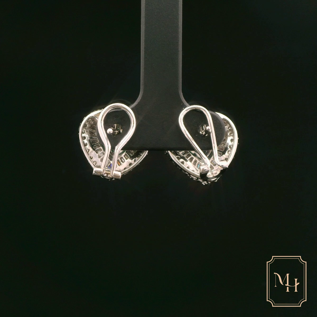 Heart-Shaped Emerald Earrings