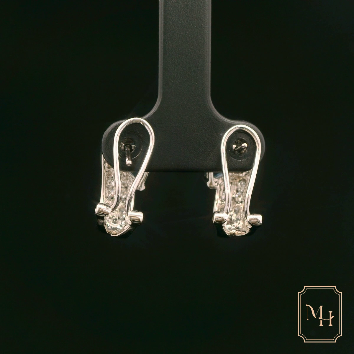 Aqua & Diamond Teardrop Earrings
