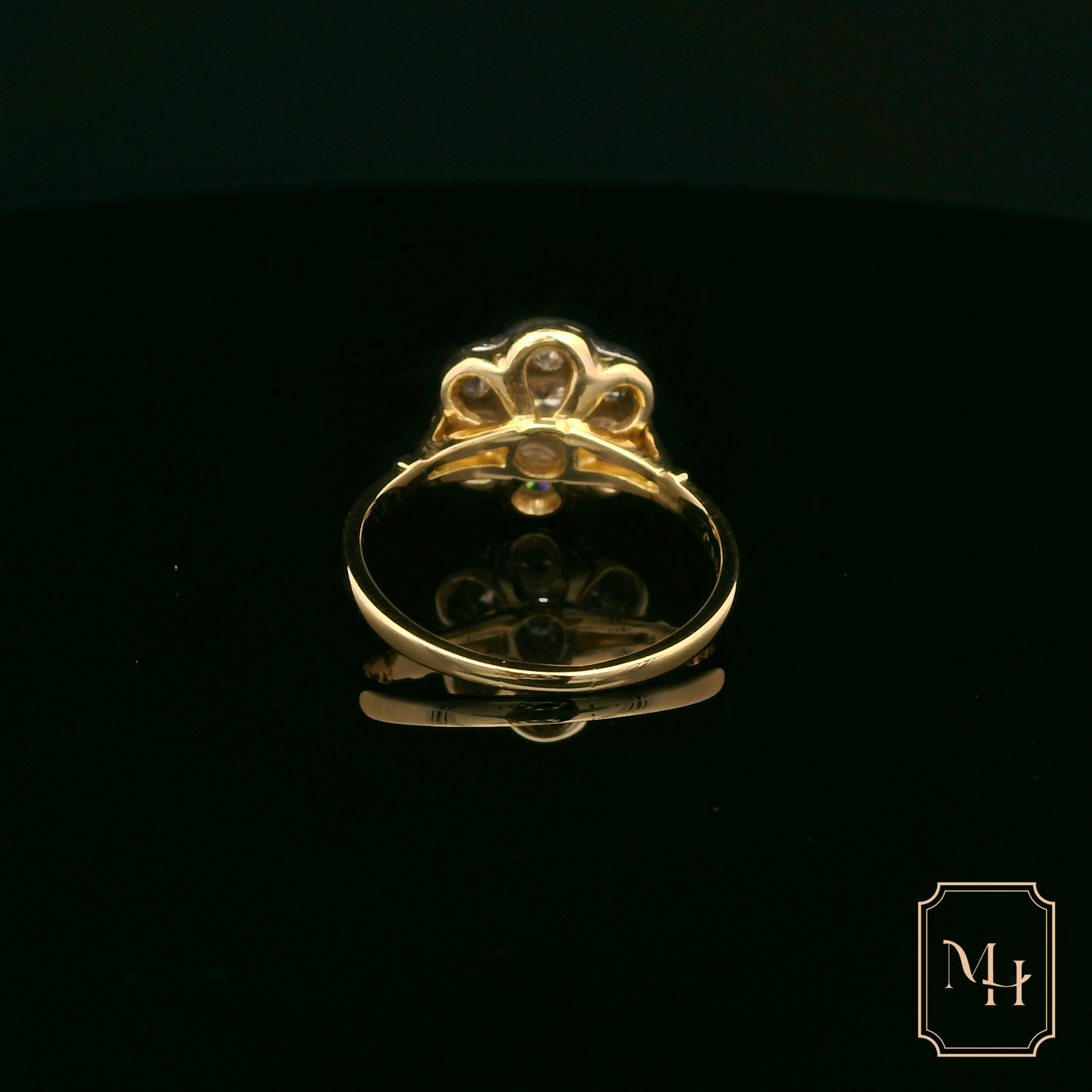 Diamond & Gold Floral Ring