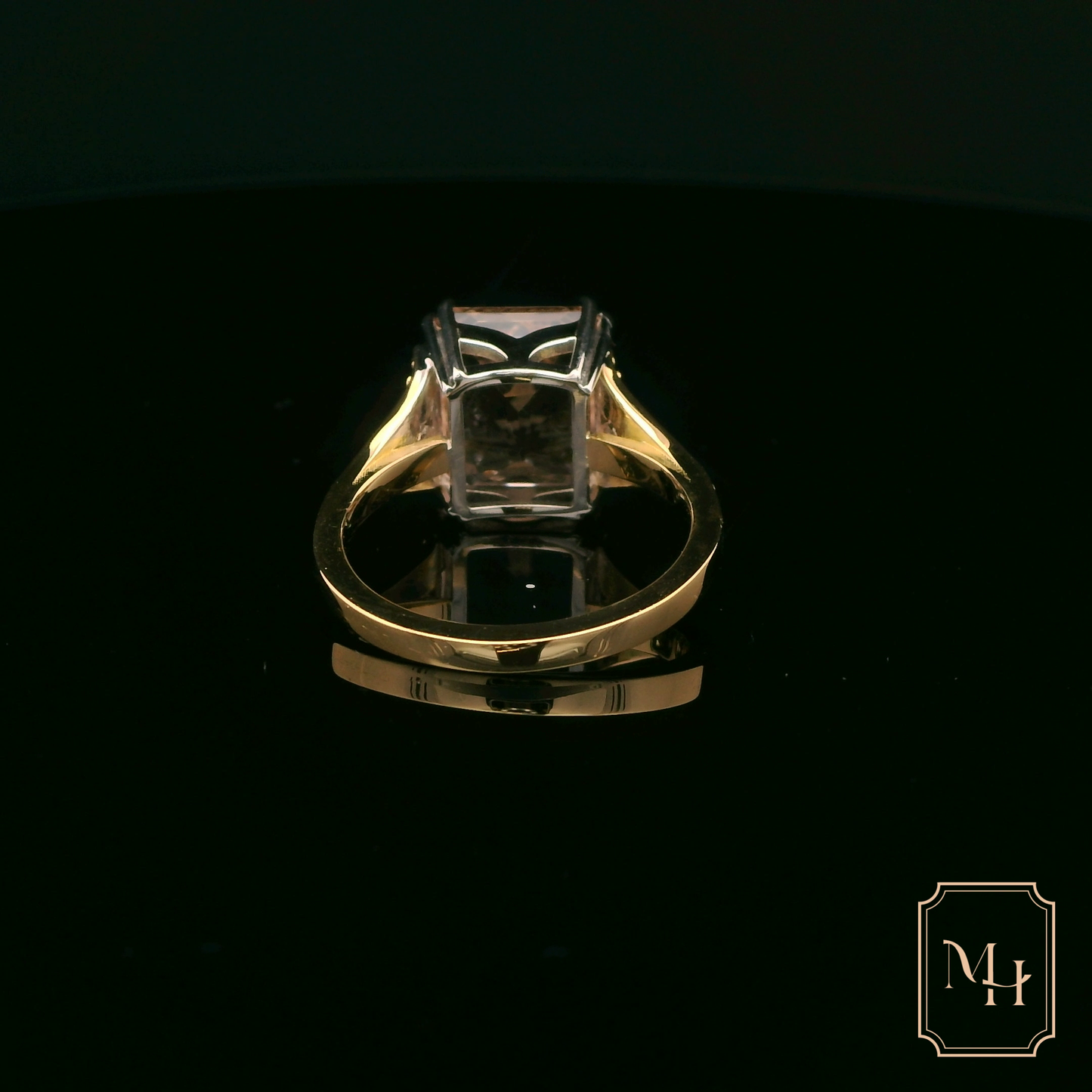 Emerald-Cut Morganite Ring