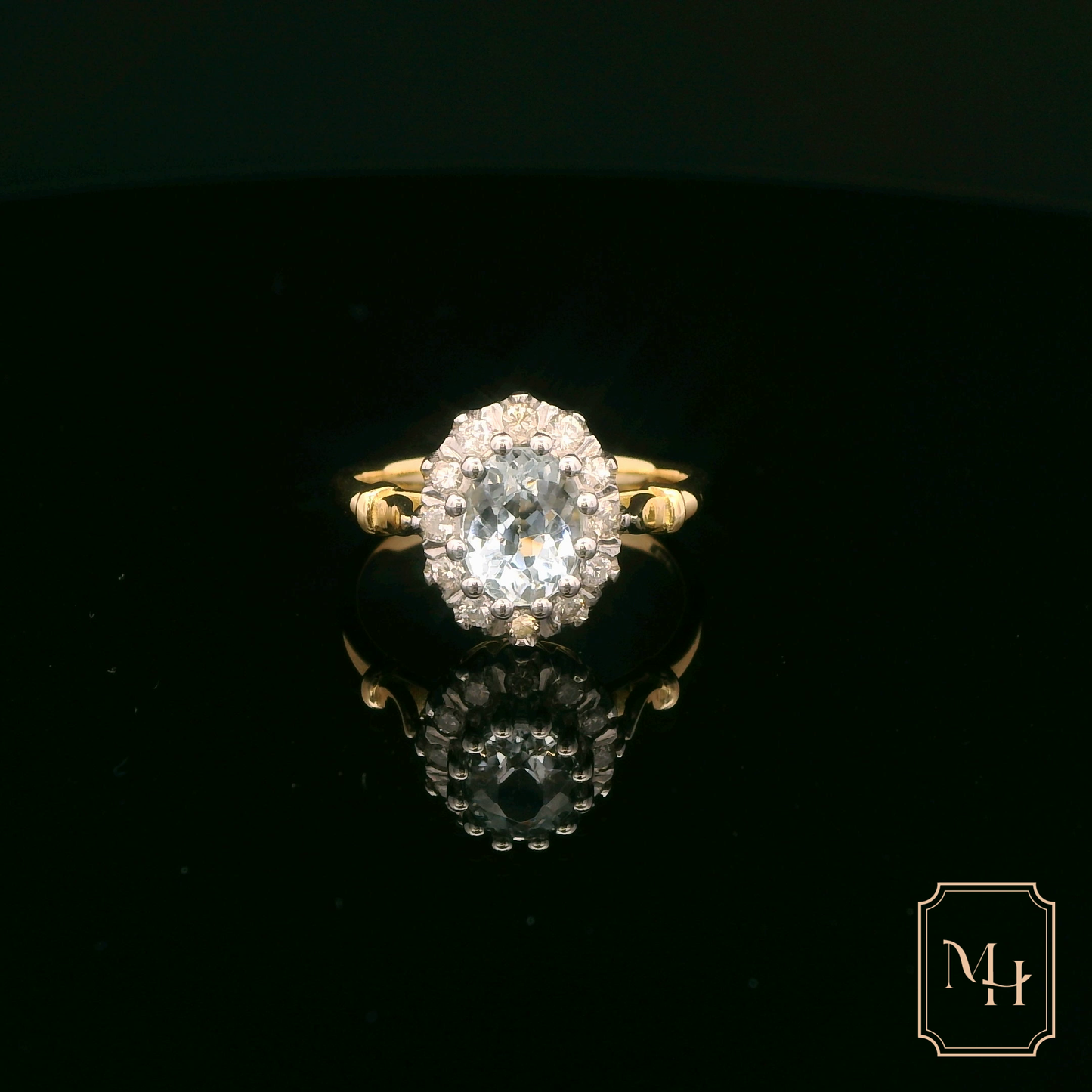 Elegant Oval Diamond Ring