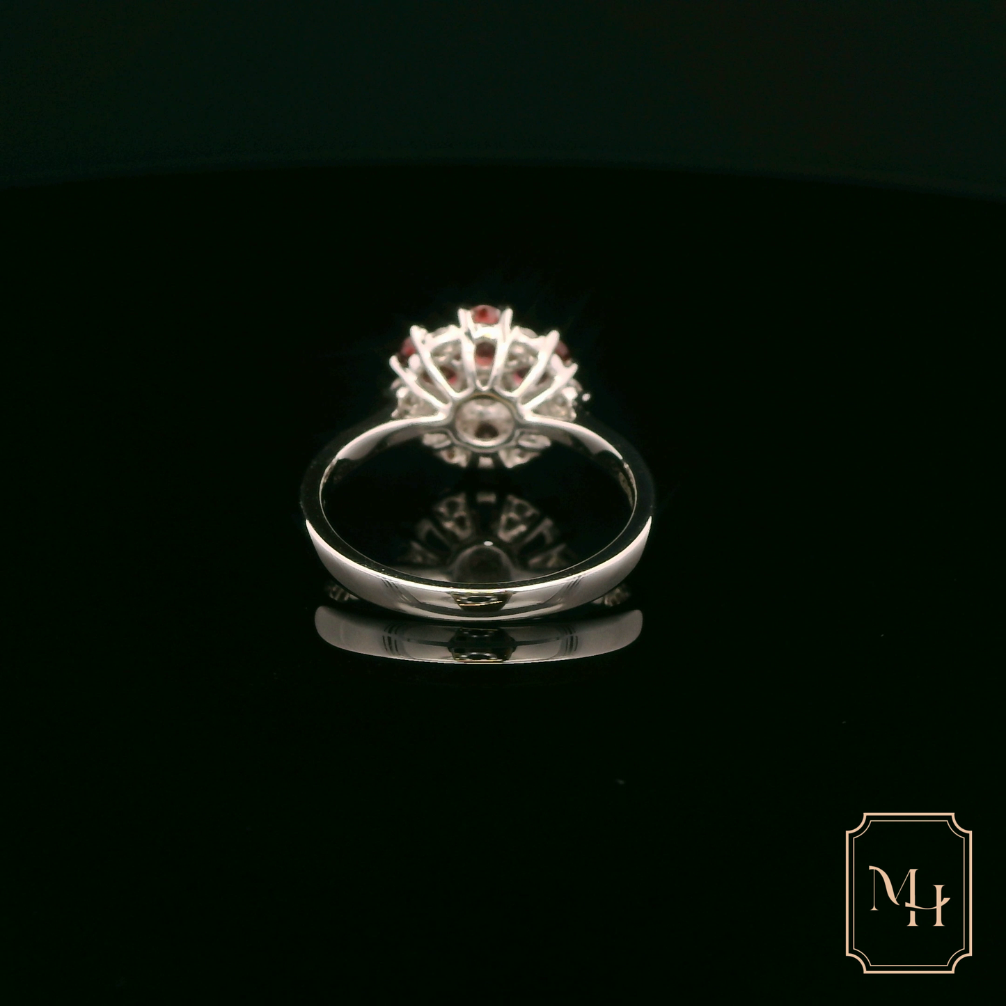 Ruby & Diamond Floral Ring