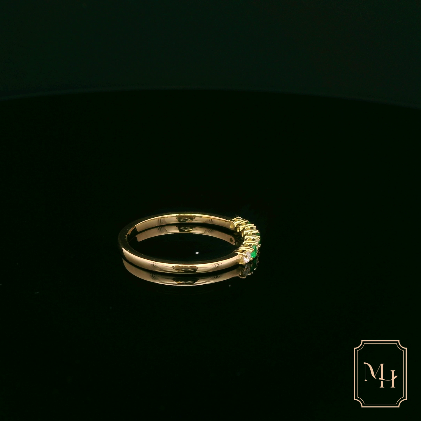 Emerald & Diamond Gold Ring