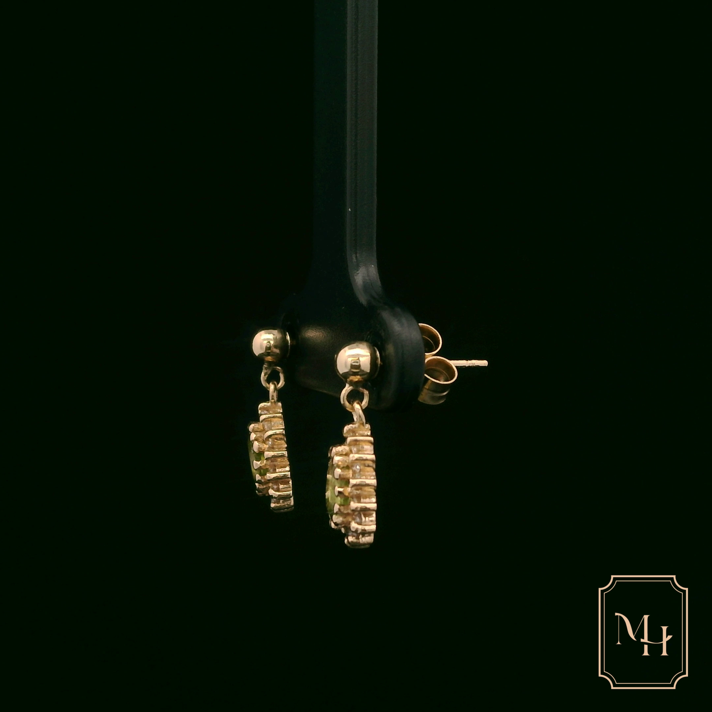 Peridot Cluster Earrings