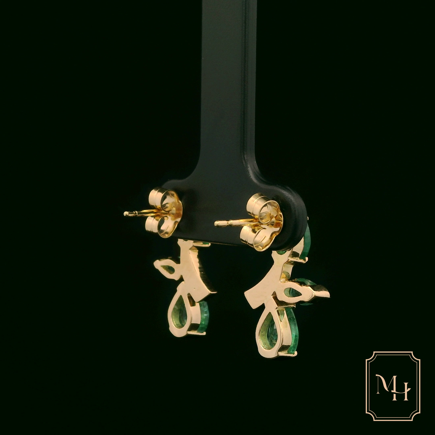 Emerald & Diamond Drop Earrings