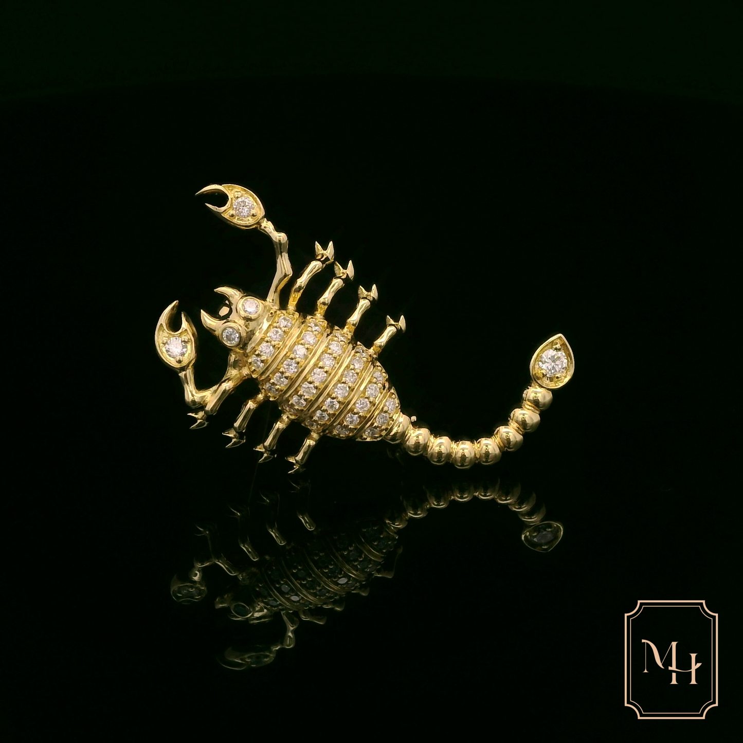 Golden Scorpion Brooch