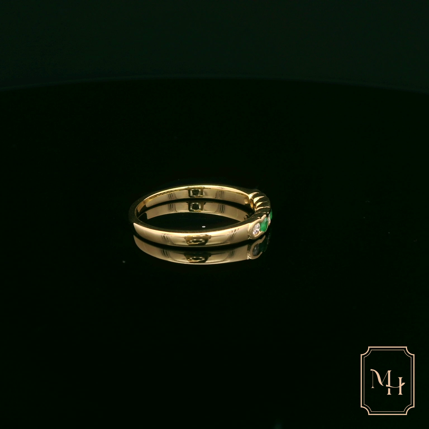 Emerald & Diamond Gold Ring