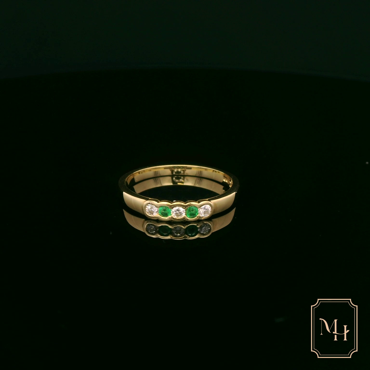Emerald & Diamond Gold Ring
