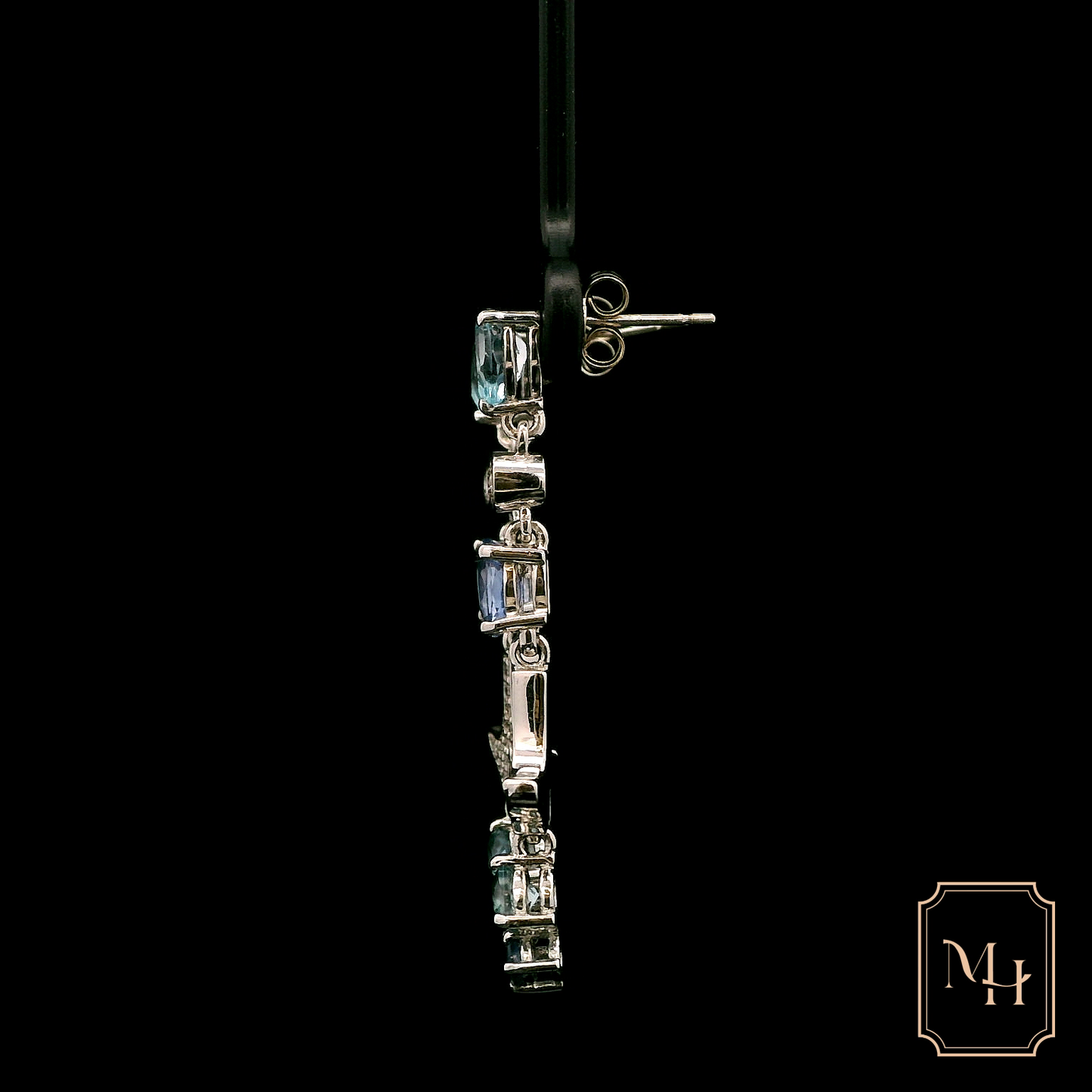 Diamond Anchored-Drop Earrings