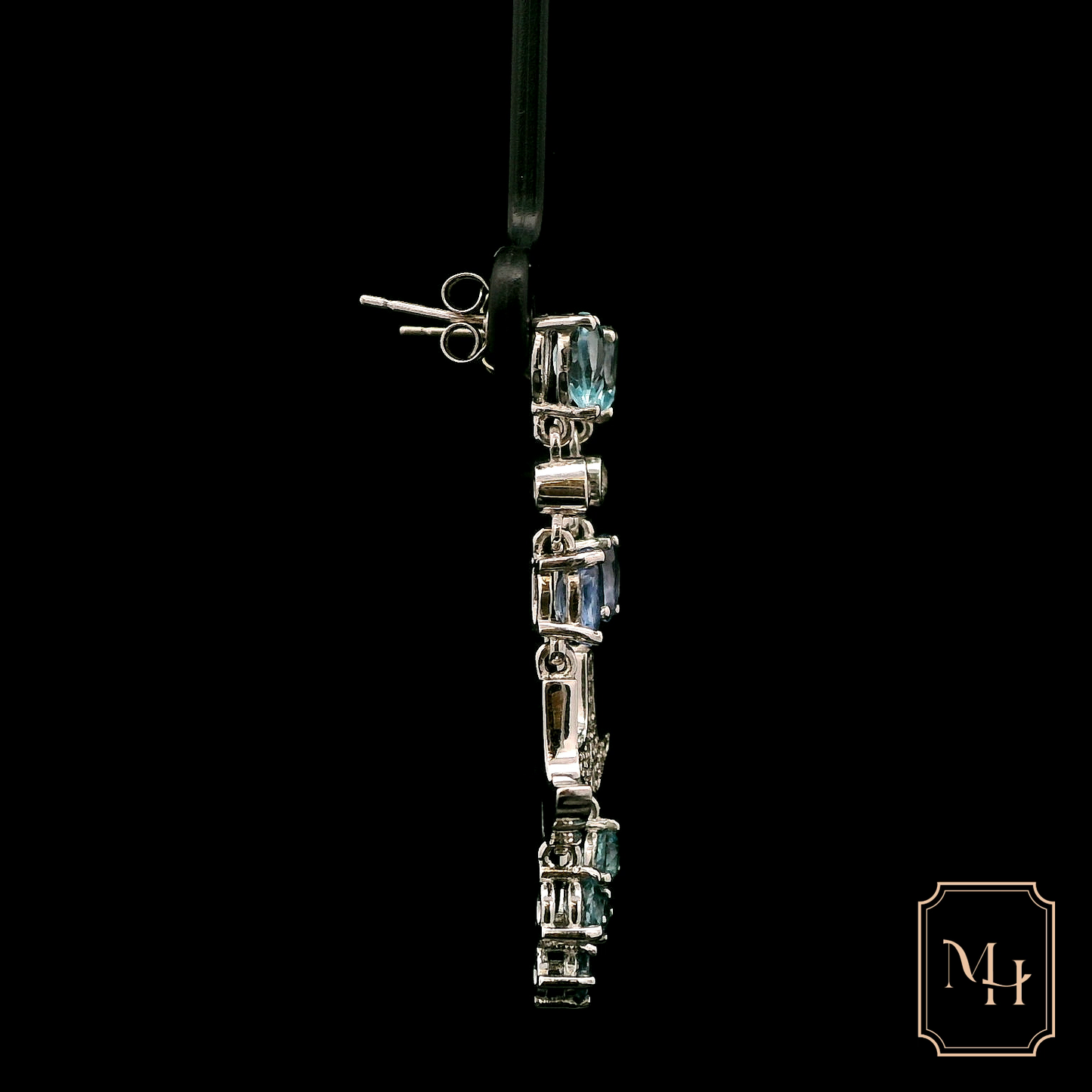 Diamond Anchored-Drop Earrings