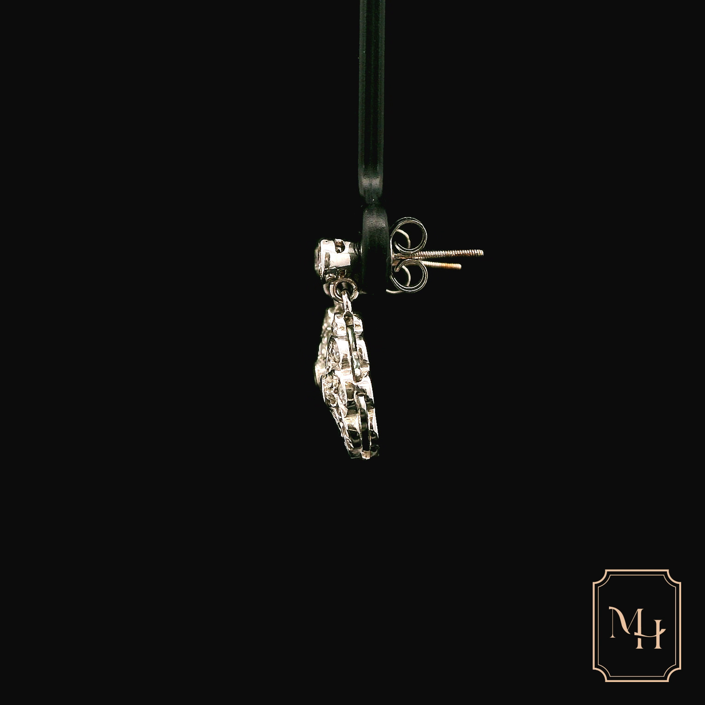 Diamond Floral Earrings