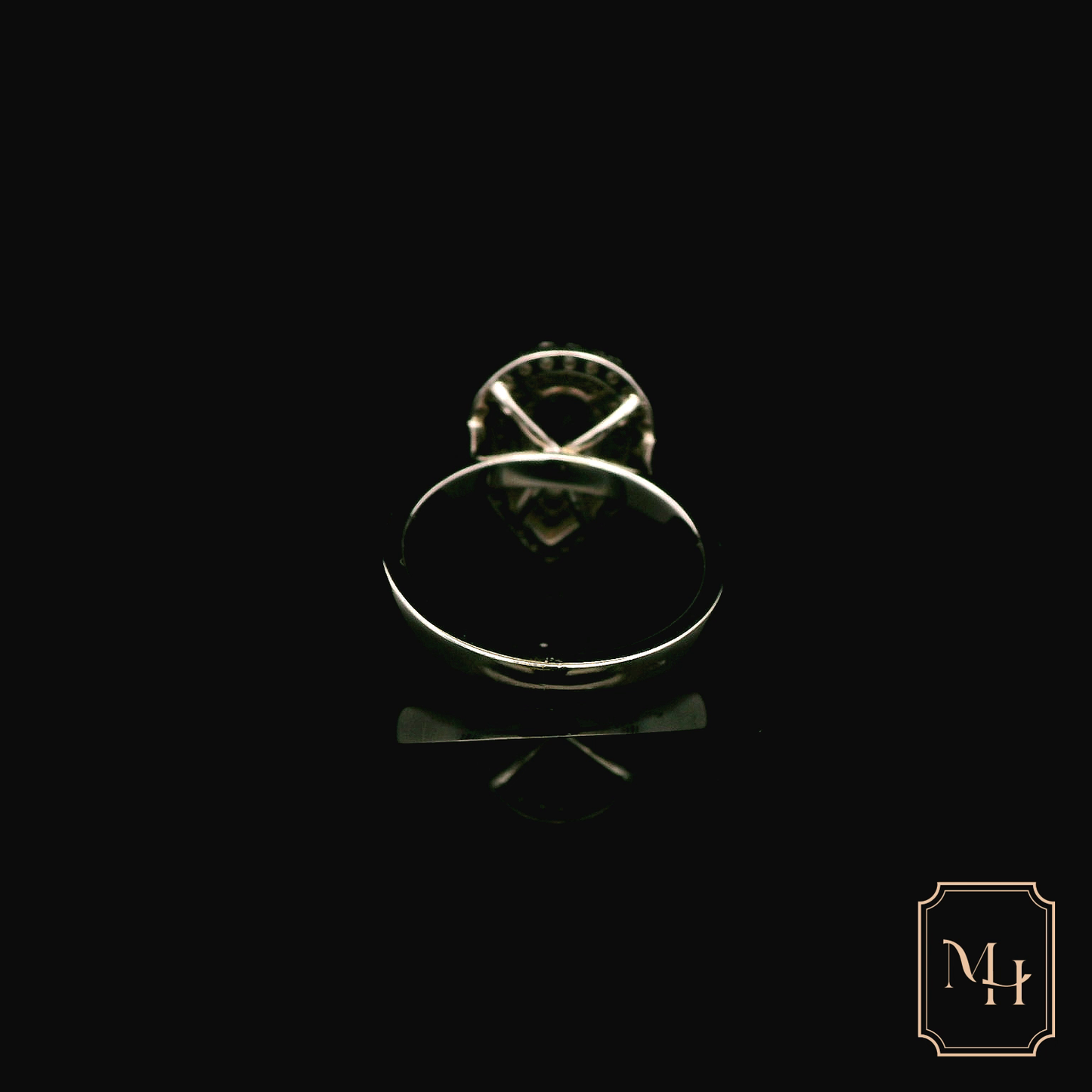 Aquamarine & Diamond Pear-Shaped Ring