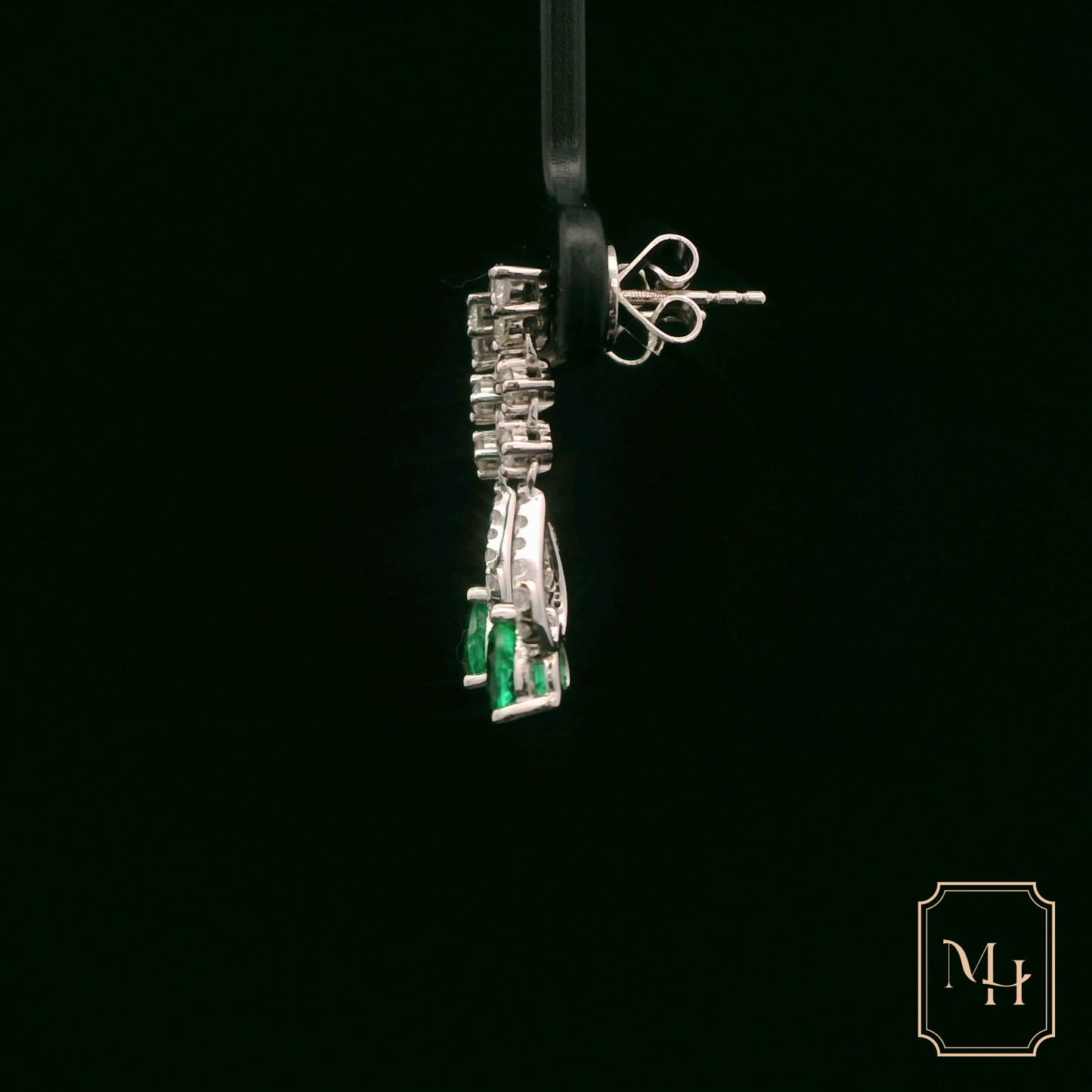 Emerald Pear-drop Earrings