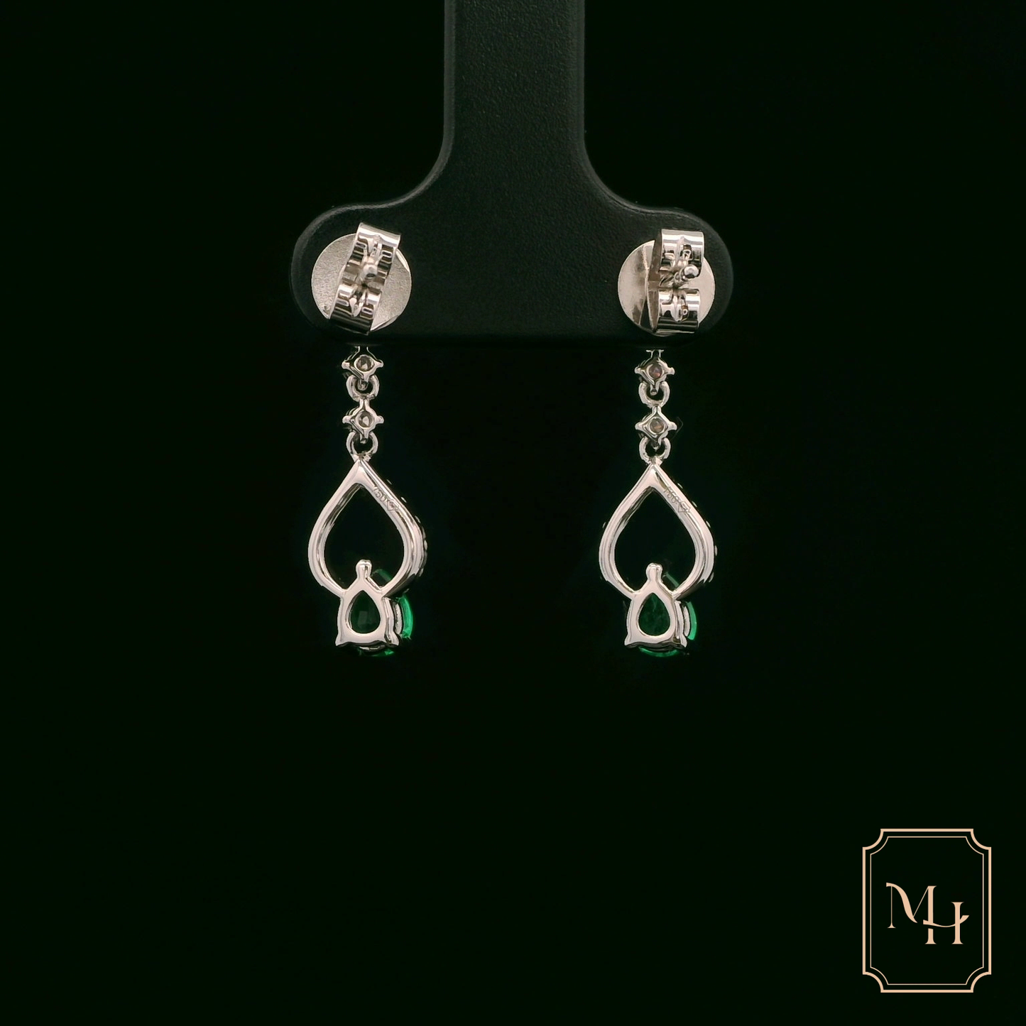 Emerald Pear-drop Earrings