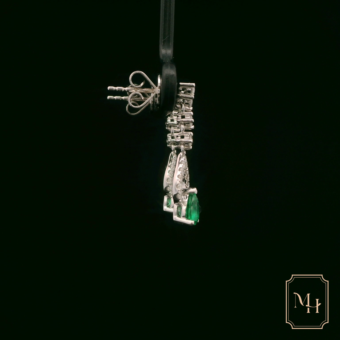 Emerald Pear-drop Earrings