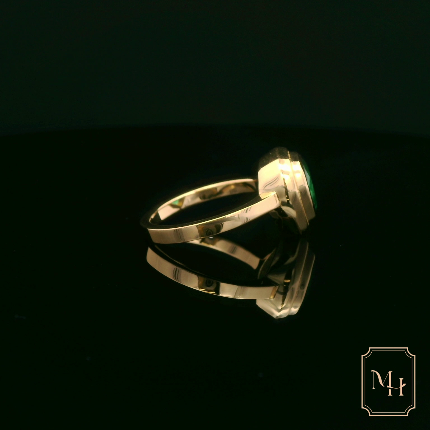 Emerald Pear-Shaped Ring
