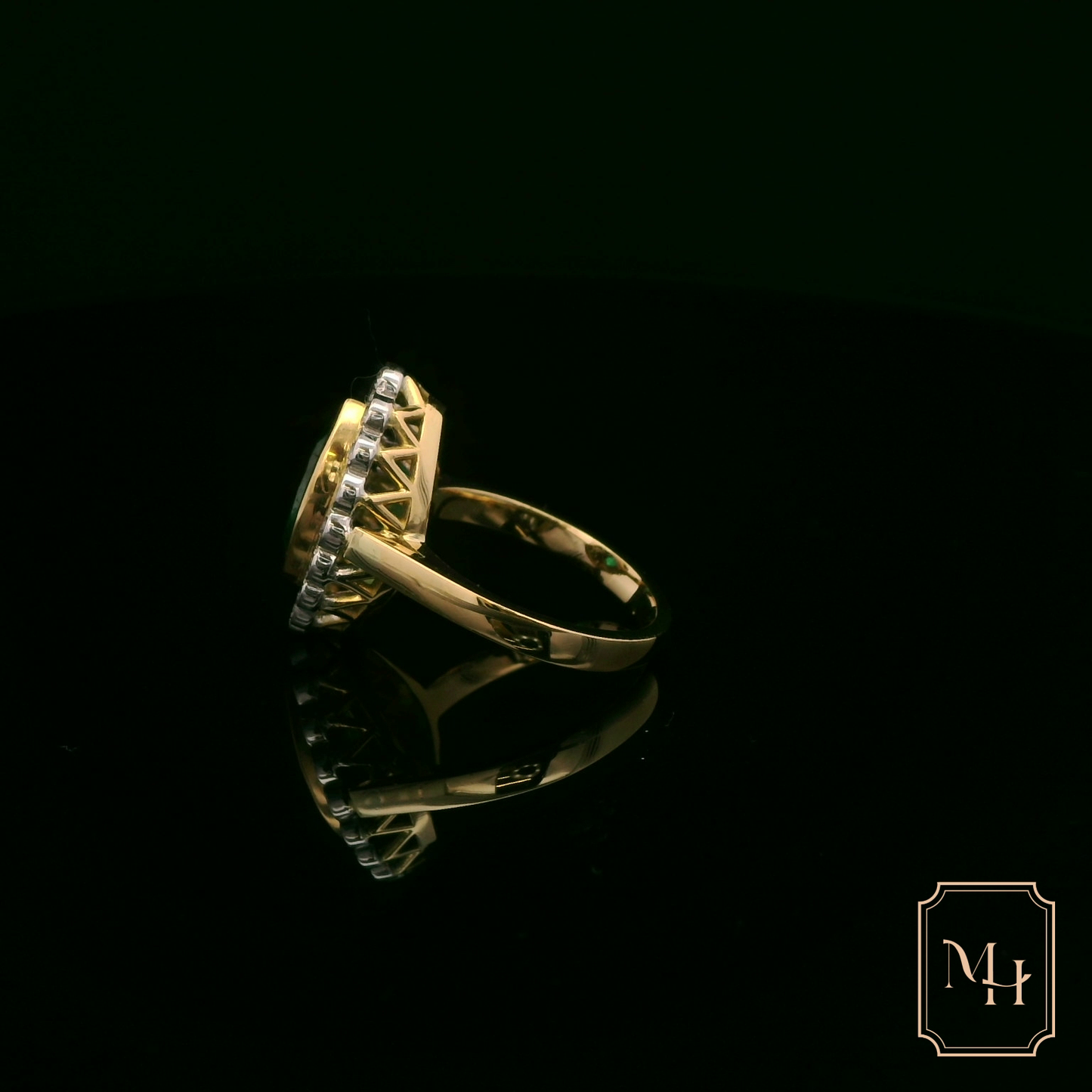 Marquise Emerald & Diamond Ring
