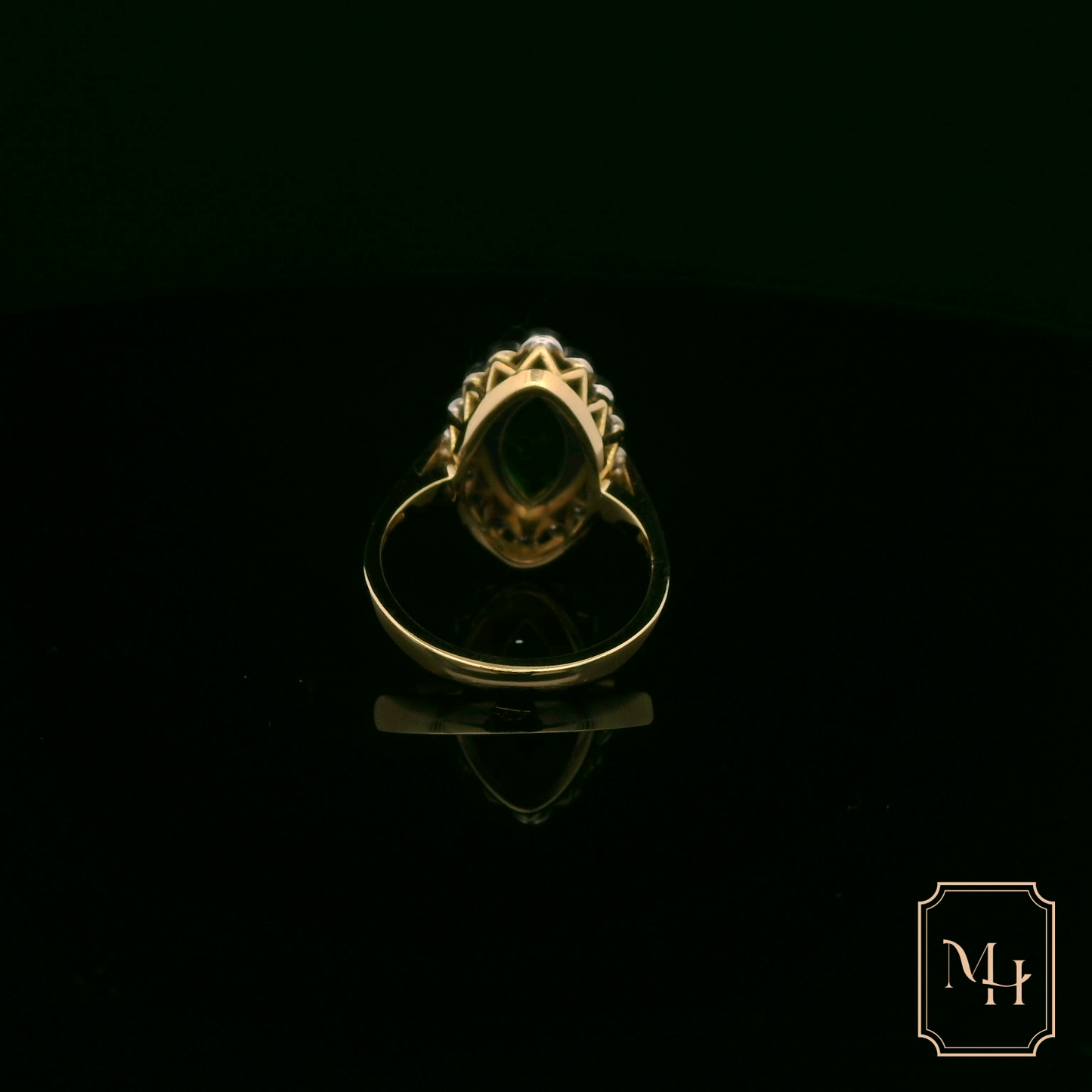 Marquise Emerald & Diamond Ring