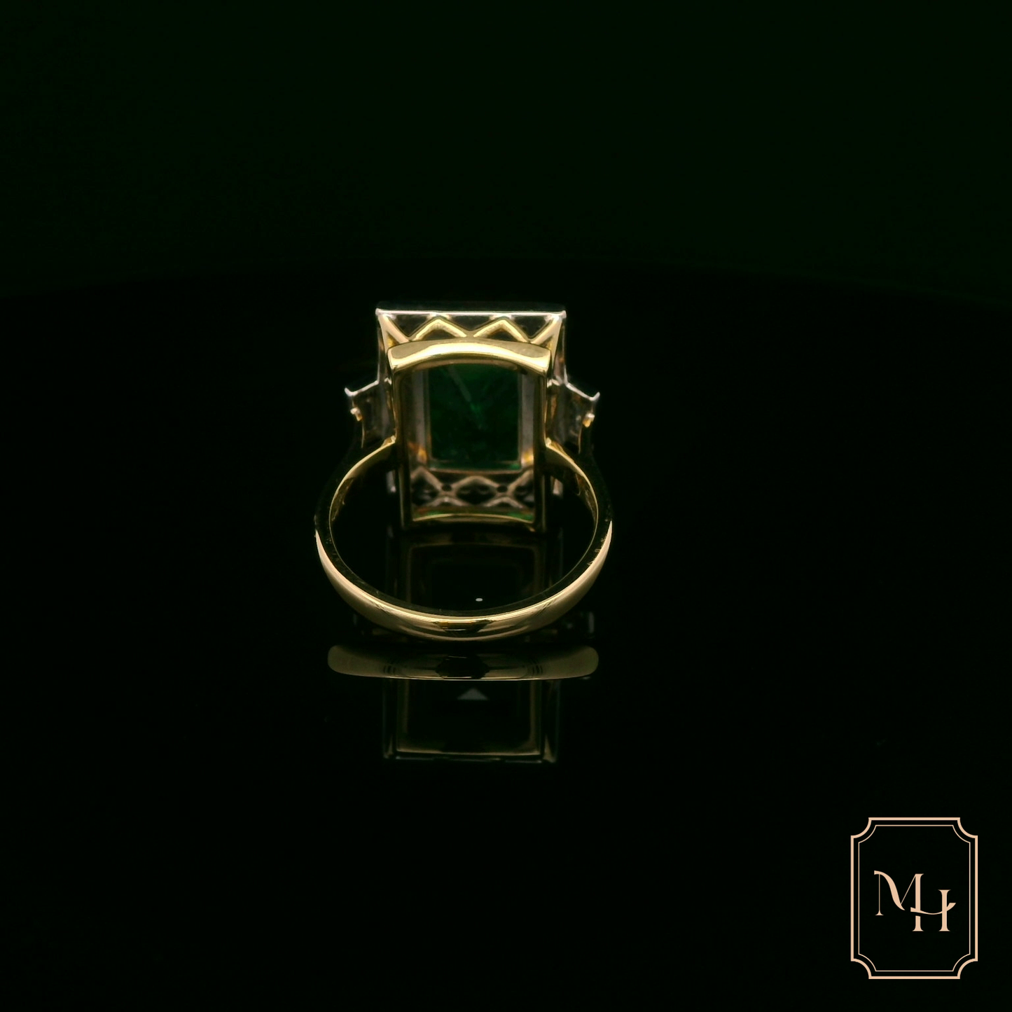 Emerald & Diamond Cluster Ring