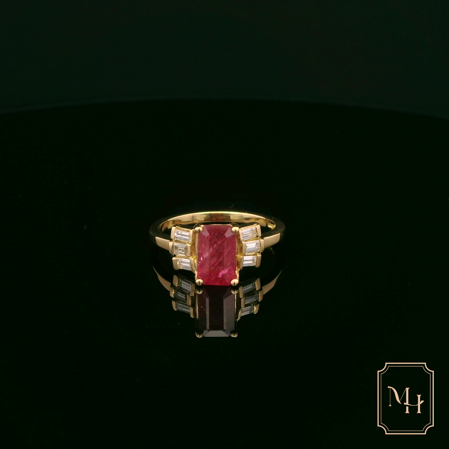 Solitaire Ruby & Diamond Ring