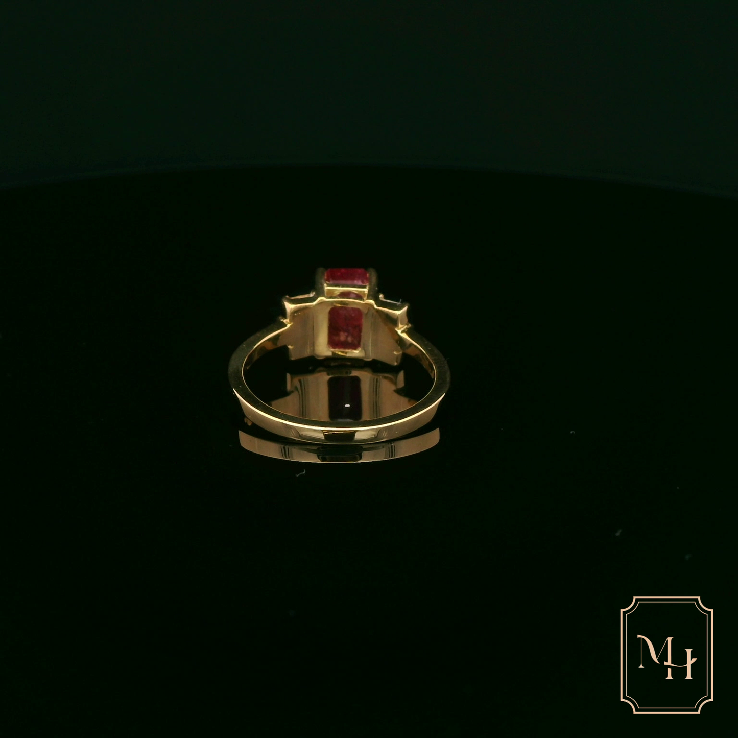 Solitaire Ruby & Diamond Ring